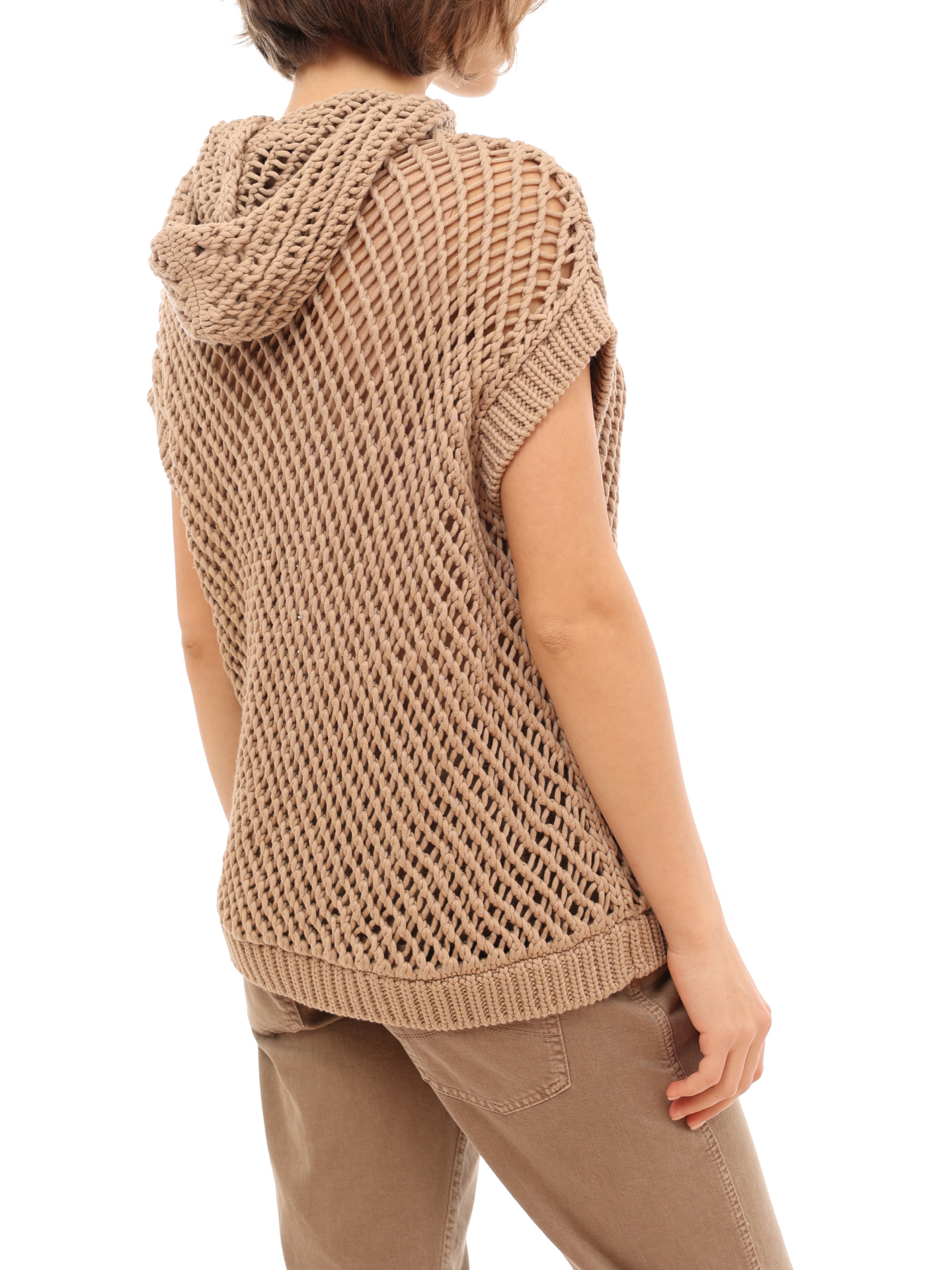 Жилет Brunello Cucinelli M38341716 C2662 бежевый женский — купить в интернет-магазине Verdistore