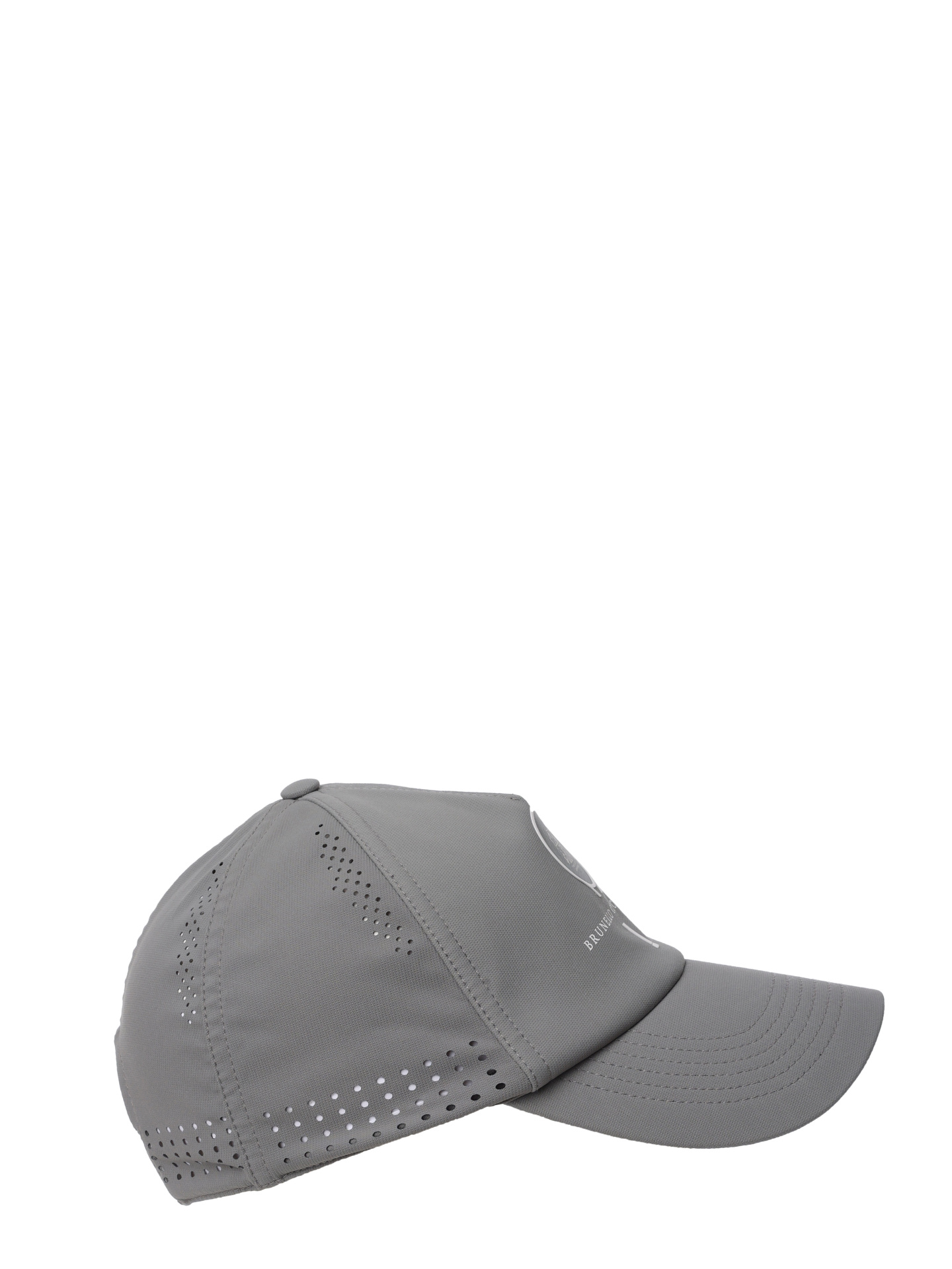 Бейсболка Brunello Cucinelli MCAP9910T CJJ59 серая мужская с перфорацией — купить в интернет-магазине Verdistore