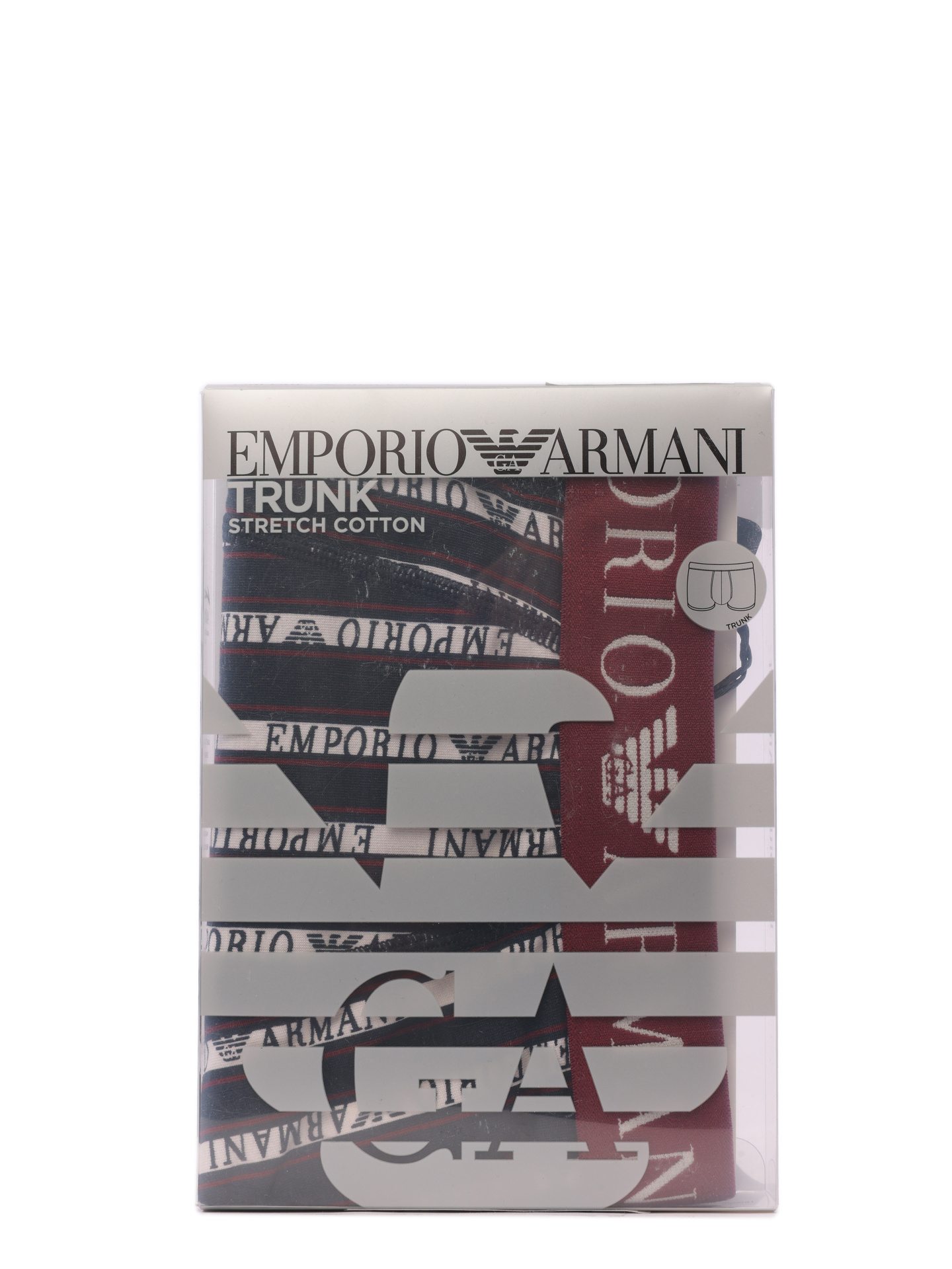 Трусы черные с контрастным полосатым принтом — купить в интернет-магазине Verdistore