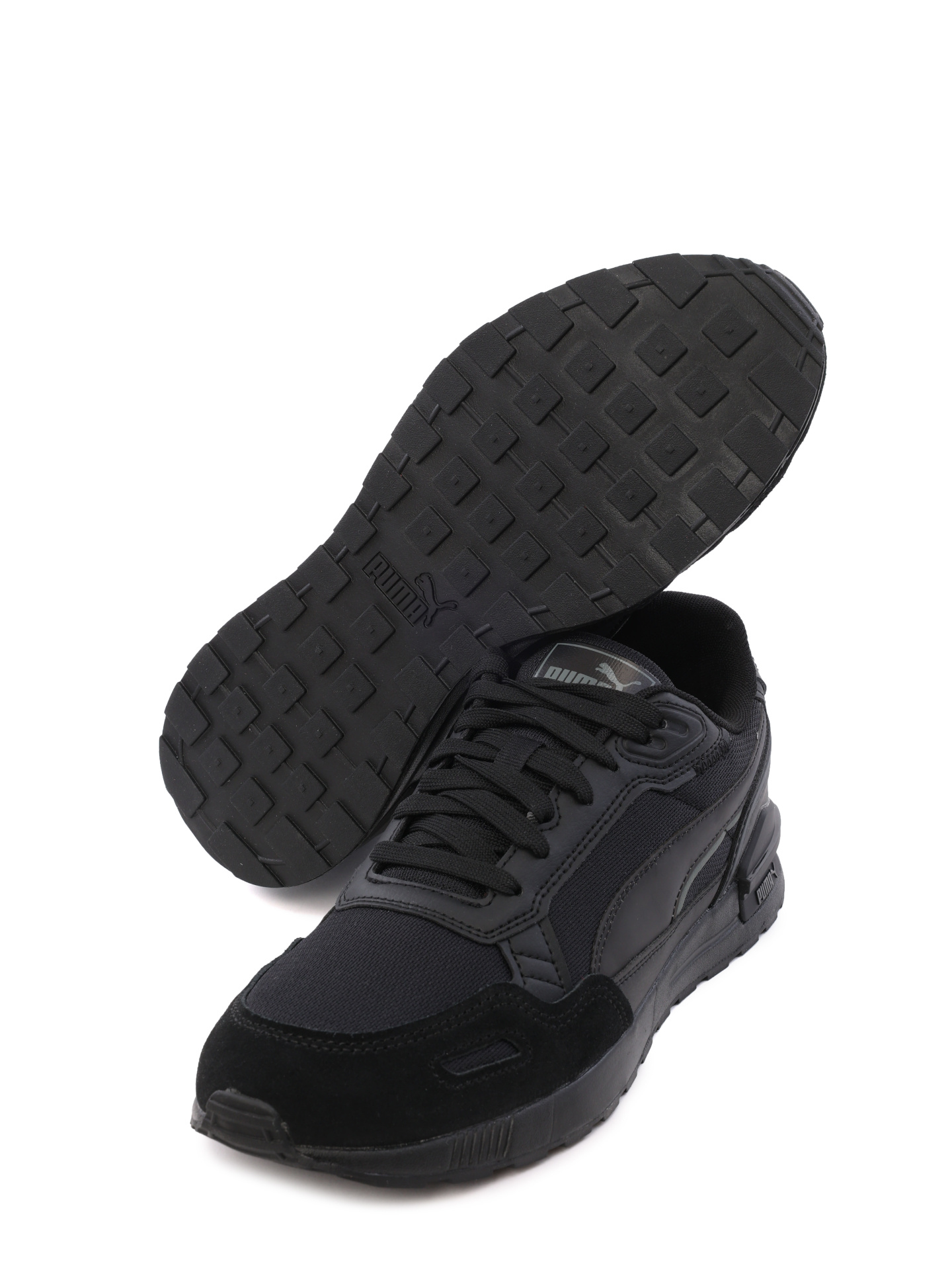 Кроссовки черные комбинированные с замшевой вставкой на носке — купить в интернет-магазине Verdistore