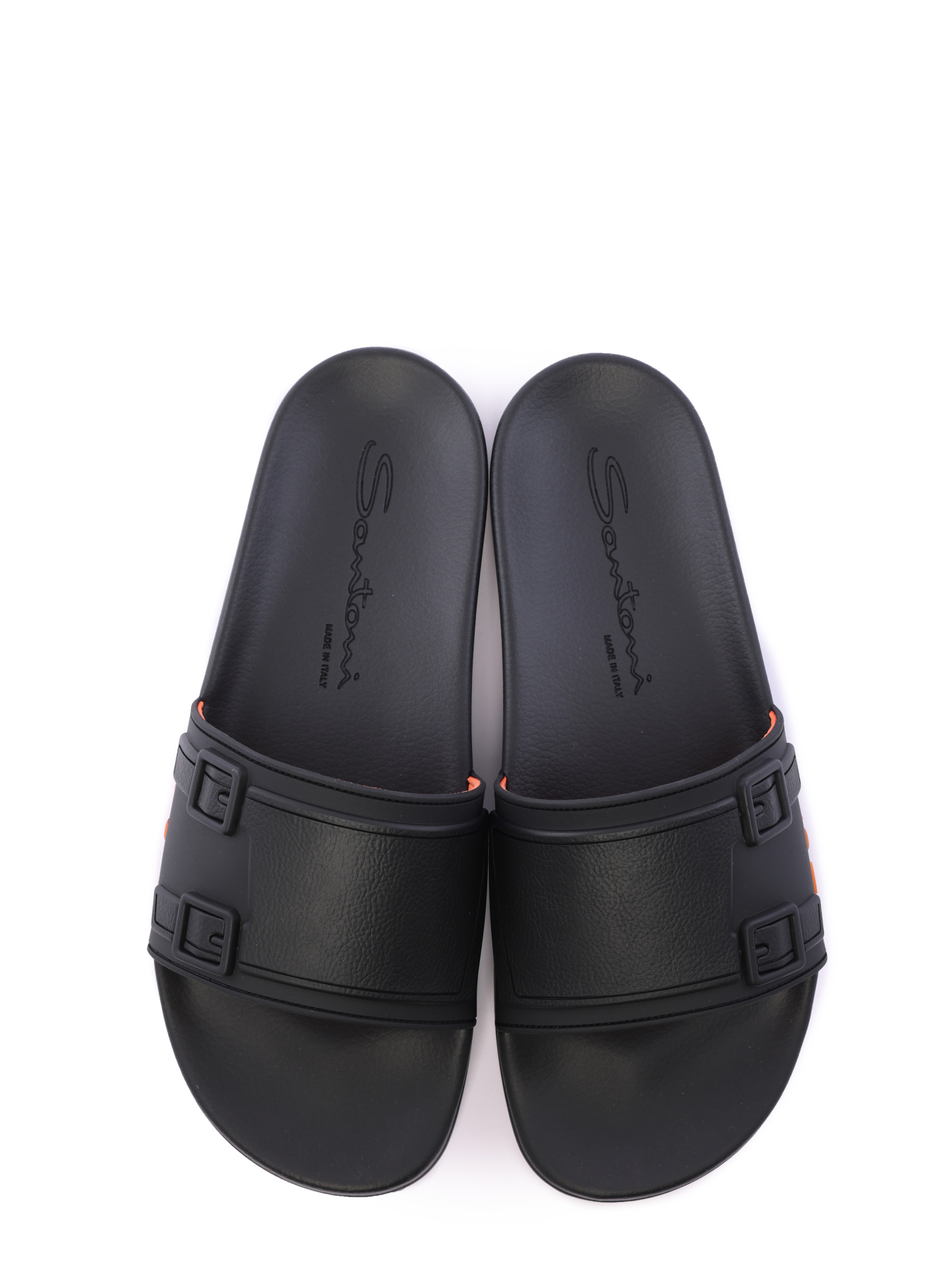 Шлепанцы черные с декором в виде ремней на союзке — купить в интернет-магазине Verdistore