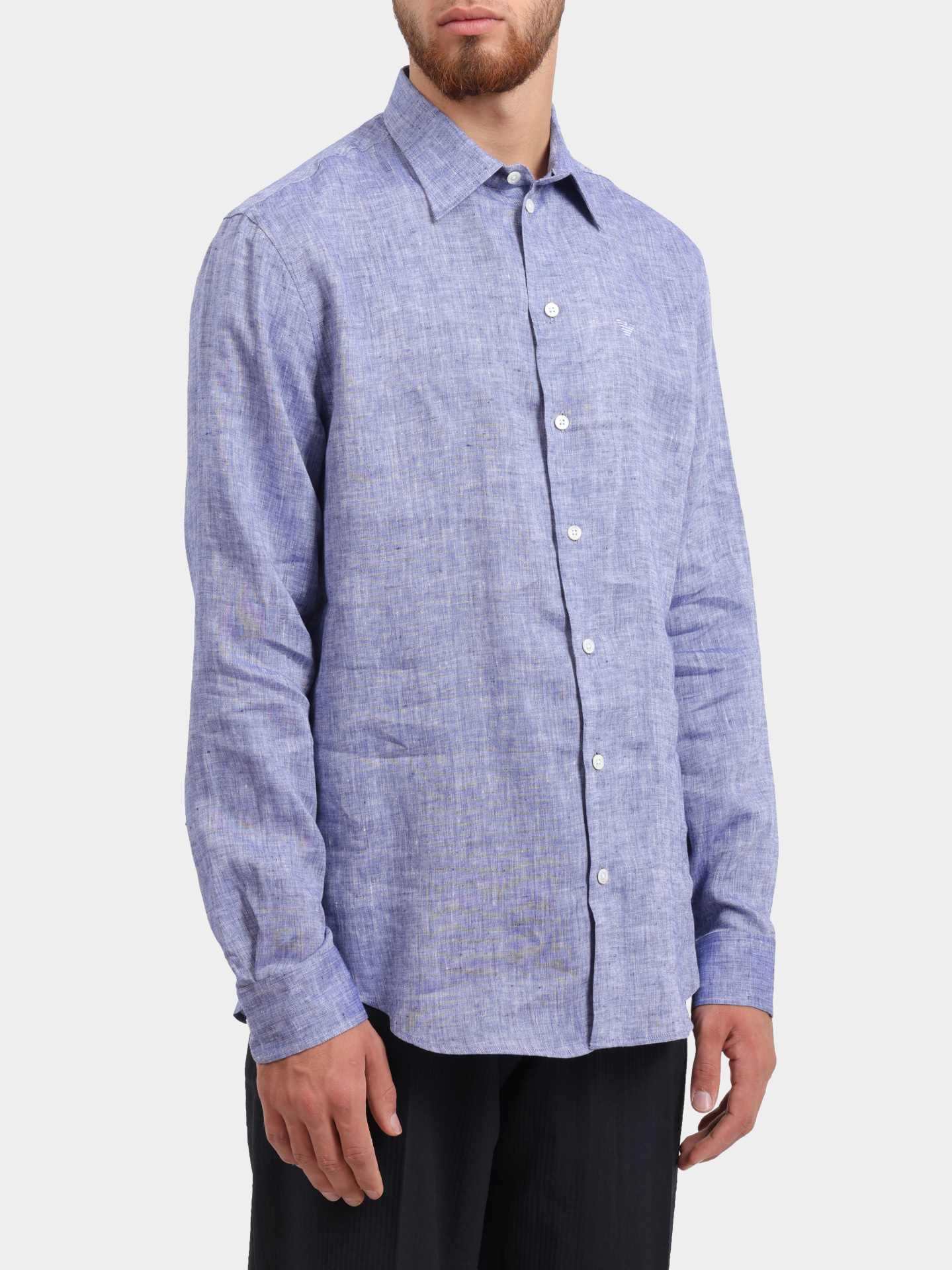 Рубашка Emporio Armani 01SM0L 010F9 919 льняная мужская — купить в интернет-магазине Verdistore