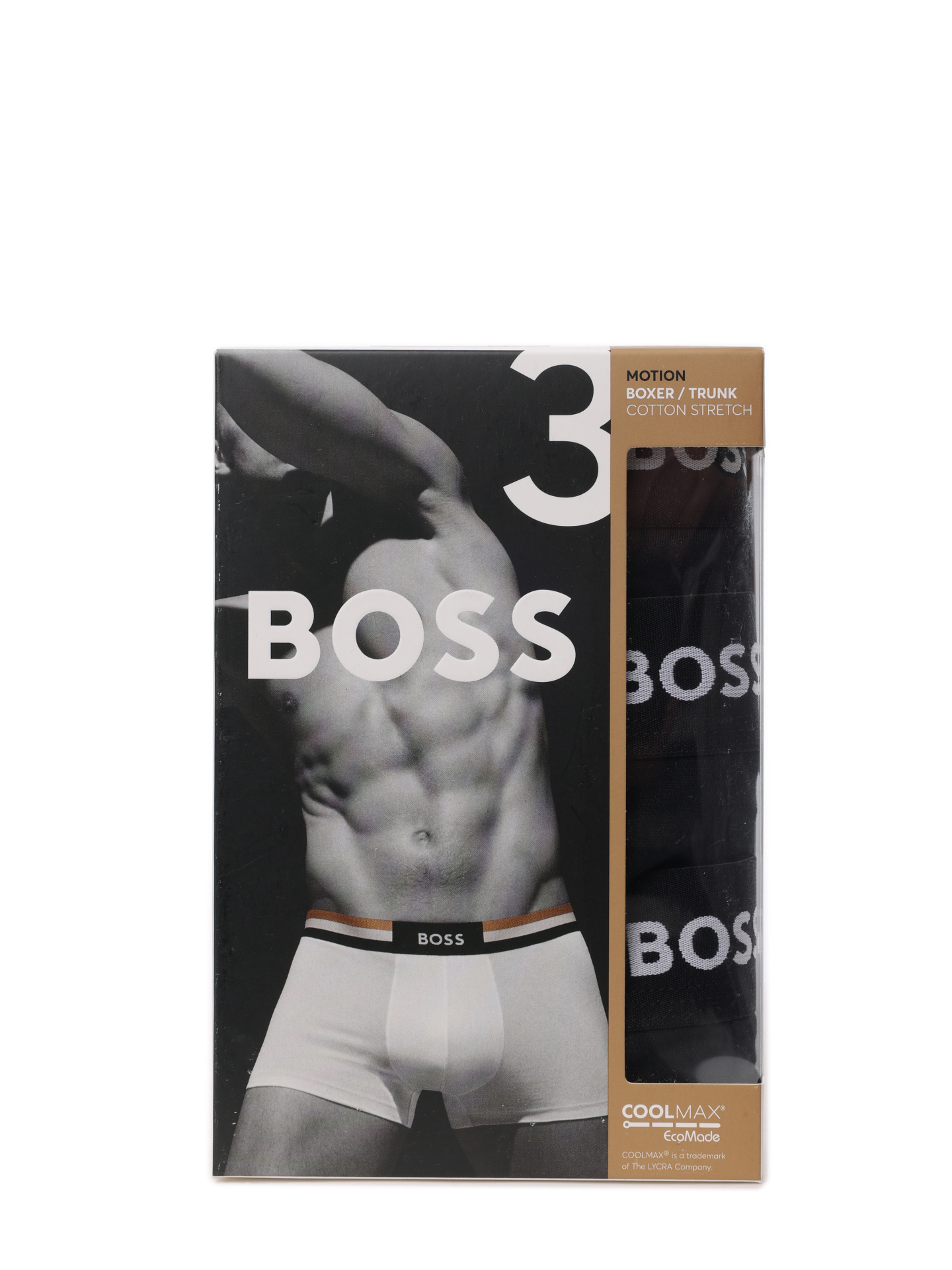 Трусы комплект Boss 50516542 001 черные мужские с логотипом — купить в интернет-магазине Verdistore