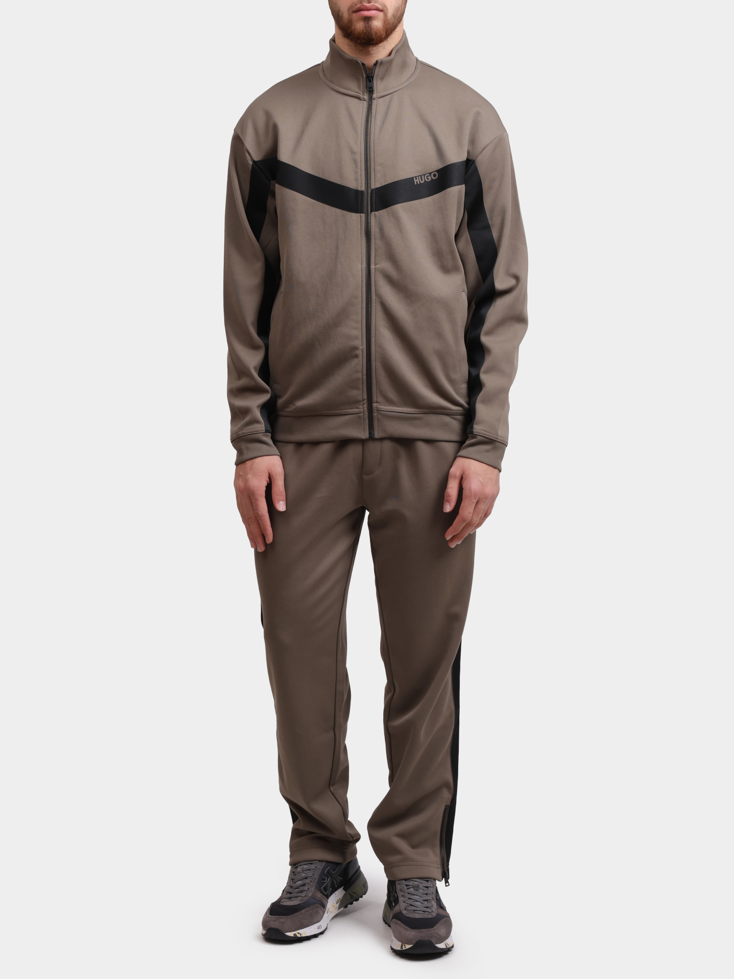 Мастерка Hugo 50549418 032 бежевая мужская — купить в интернет-магазине Verdistore