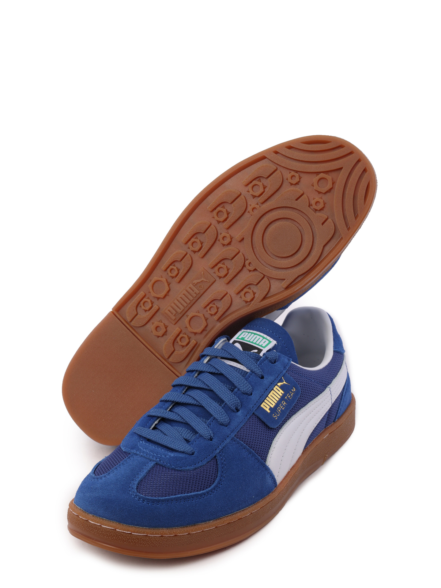 Кеды с перфорацией синие с белой вставкой по бокам — купить в интернет-магазине Verdistore