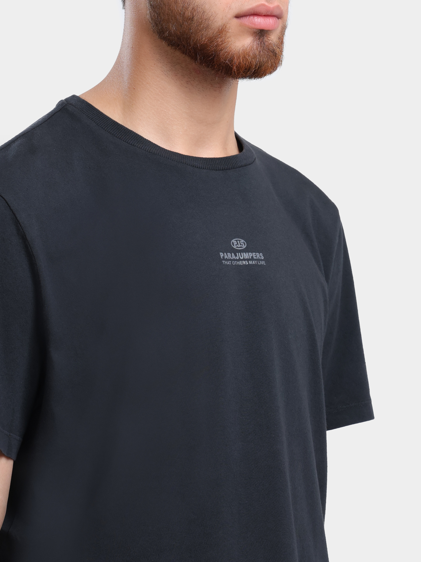 Футболка Parajumpers RESCUE TEE черная мужская с логотипом — купить в интернет-магазине Verdistore