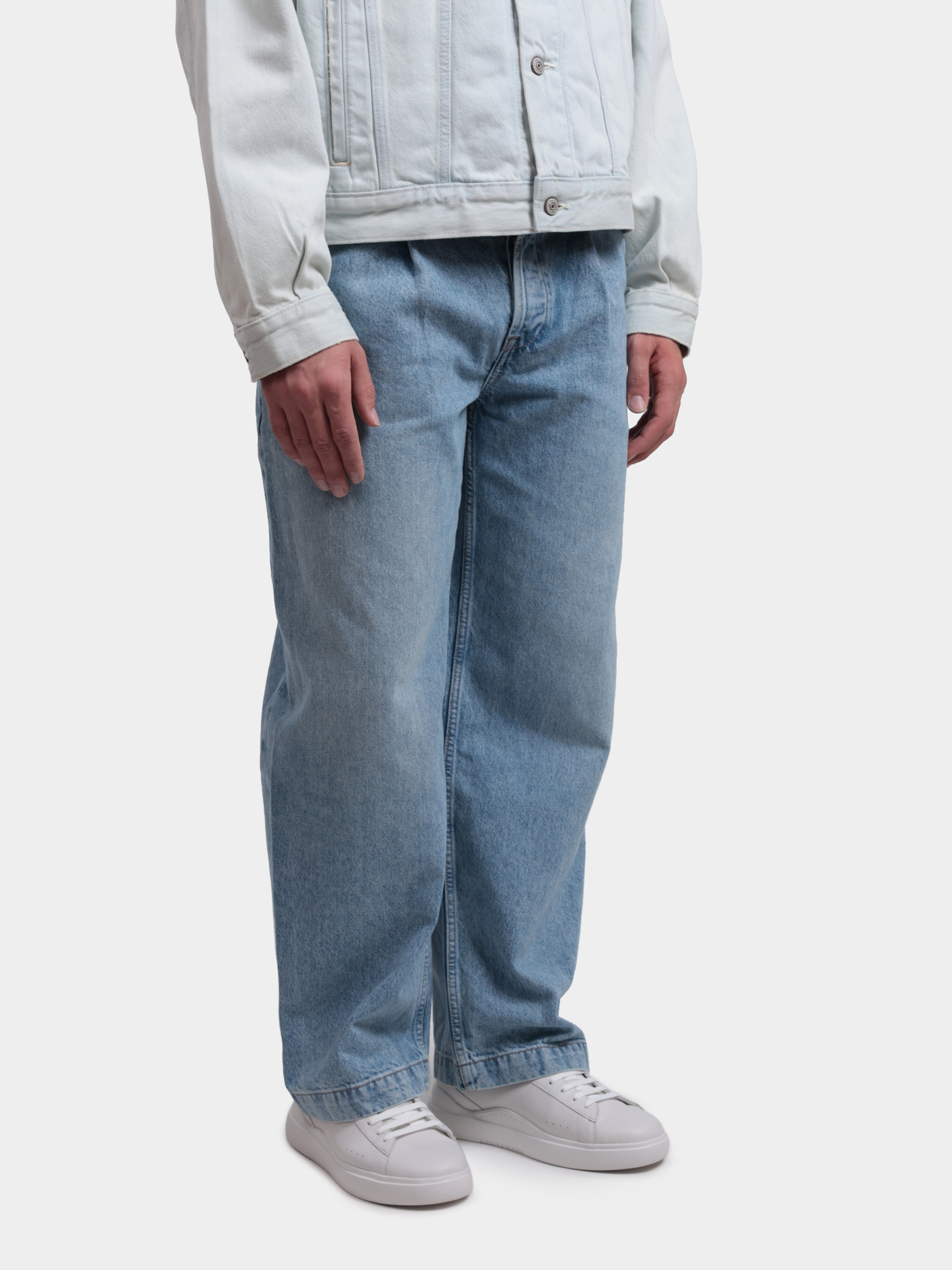 Джинсы Calvin Klein Jeans LV04RF719G32 VVX голубые мужские с защипами — купить в интернет-магазине Verdistore