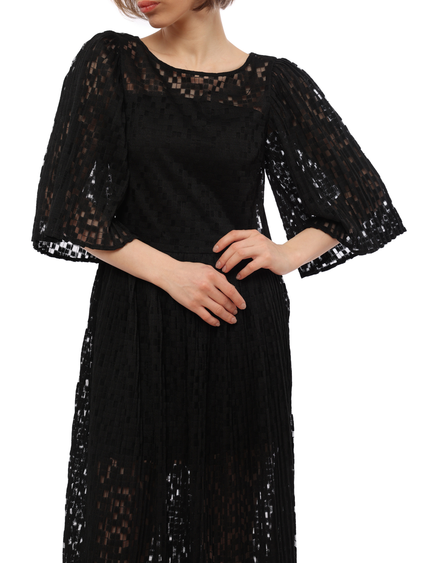 Платье Armani Exchange 6GYA46 1200 плиссированное женское с поясом — купить в интернет-магазине Verdistore