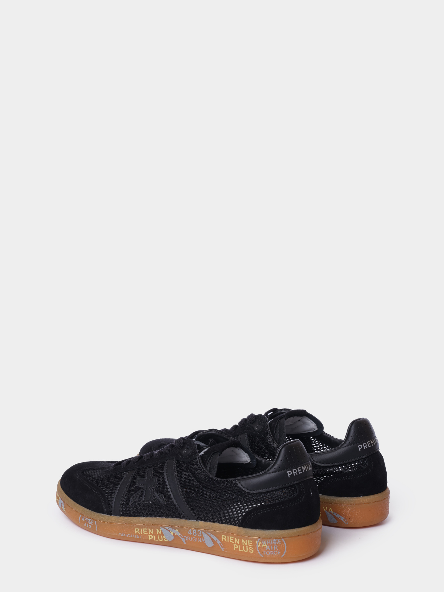 Кеды Premiata Sport BONNIE VAR 8286 черные мужские с перфорацией — купить в интернет-магазине Verdistore