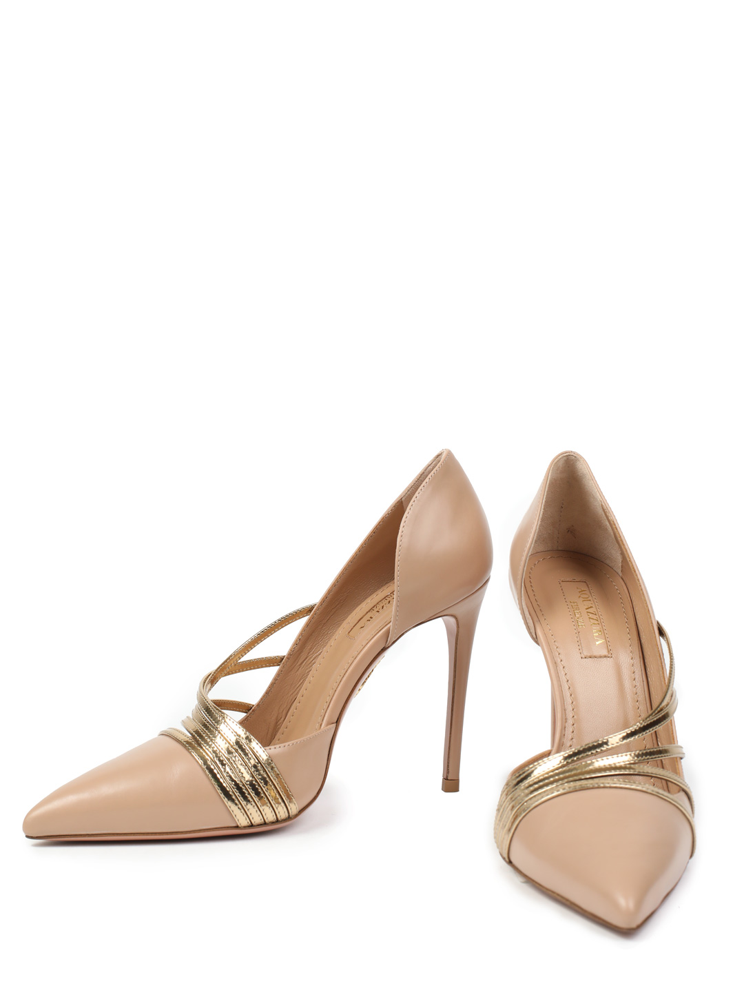 Туфли-лодочки Aquazzura MINHIGP0 PWG пудровые женские — купить в интернет-магазине Verdistore
