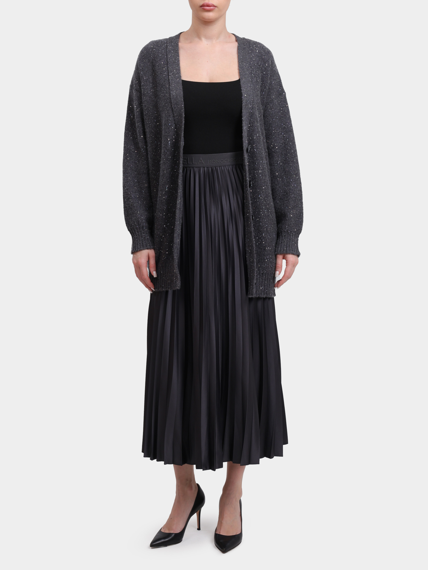 Юбка Marella PONTIAC 004 серая женская плиссированная — купить в интернет-магазине Verdistore