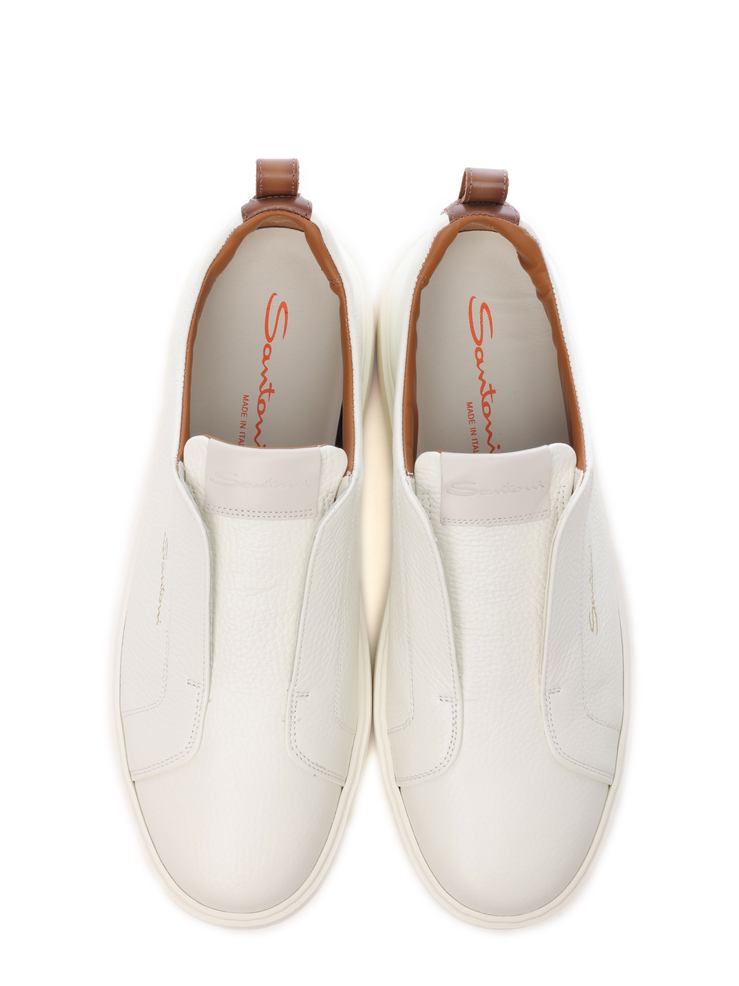 Кеды белые кожаные на белой подошве без шнуровки — купить в интернет-магазине Verdistore