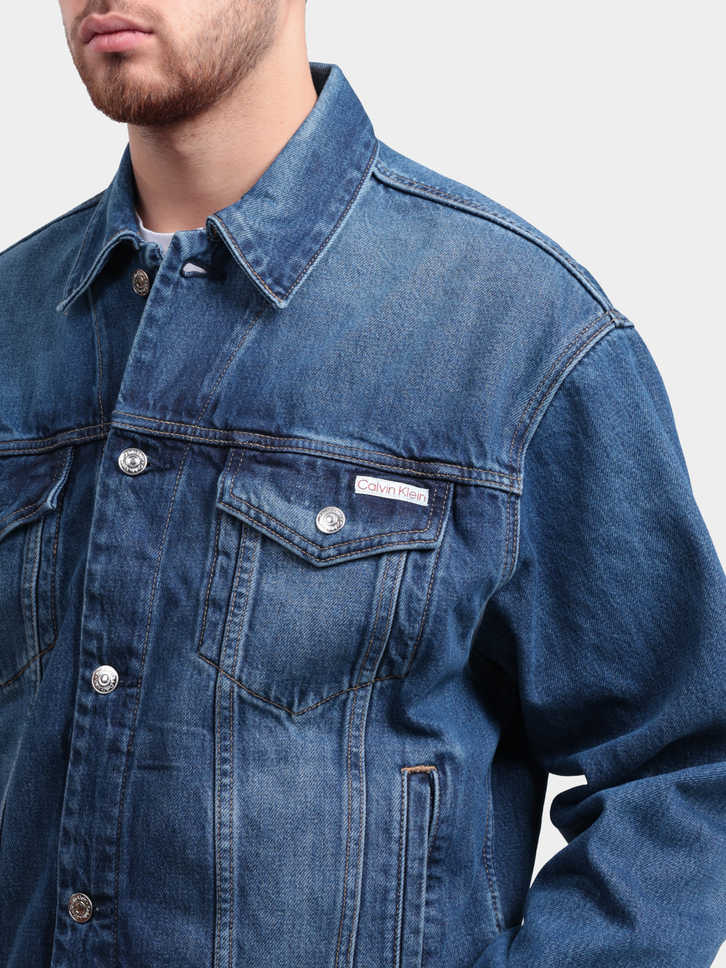 Куртка Calvin Klein Jeans LV04RF705G PTT джинсовая мужская — купить в интернет-магазине Verdistore