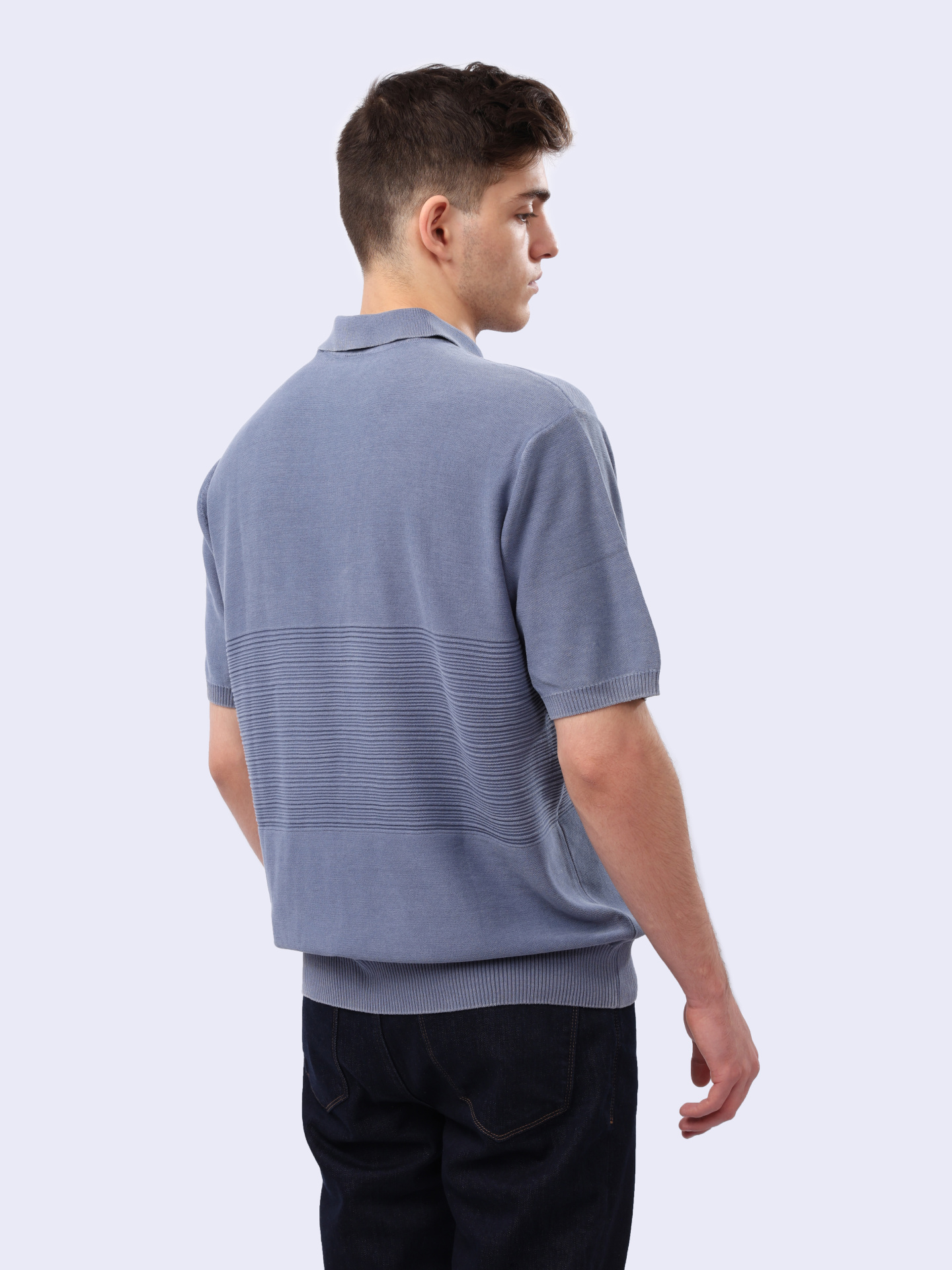 Поло Armani Exchange 6DZF6A ZMQ7Z 19AA голубое мужское из хлопка — купить в интернет-магазине Verdistore