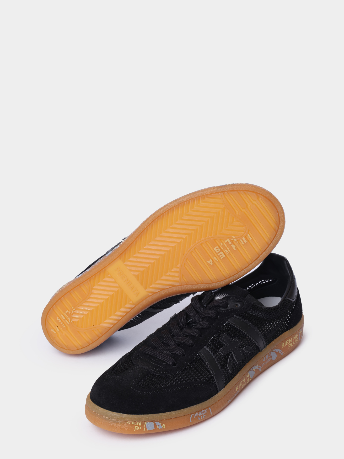 Кеды Premiata Sport BONNIE VAR 8286 черные мужские с перфорацией — купить в интернет-магазине Verdistore