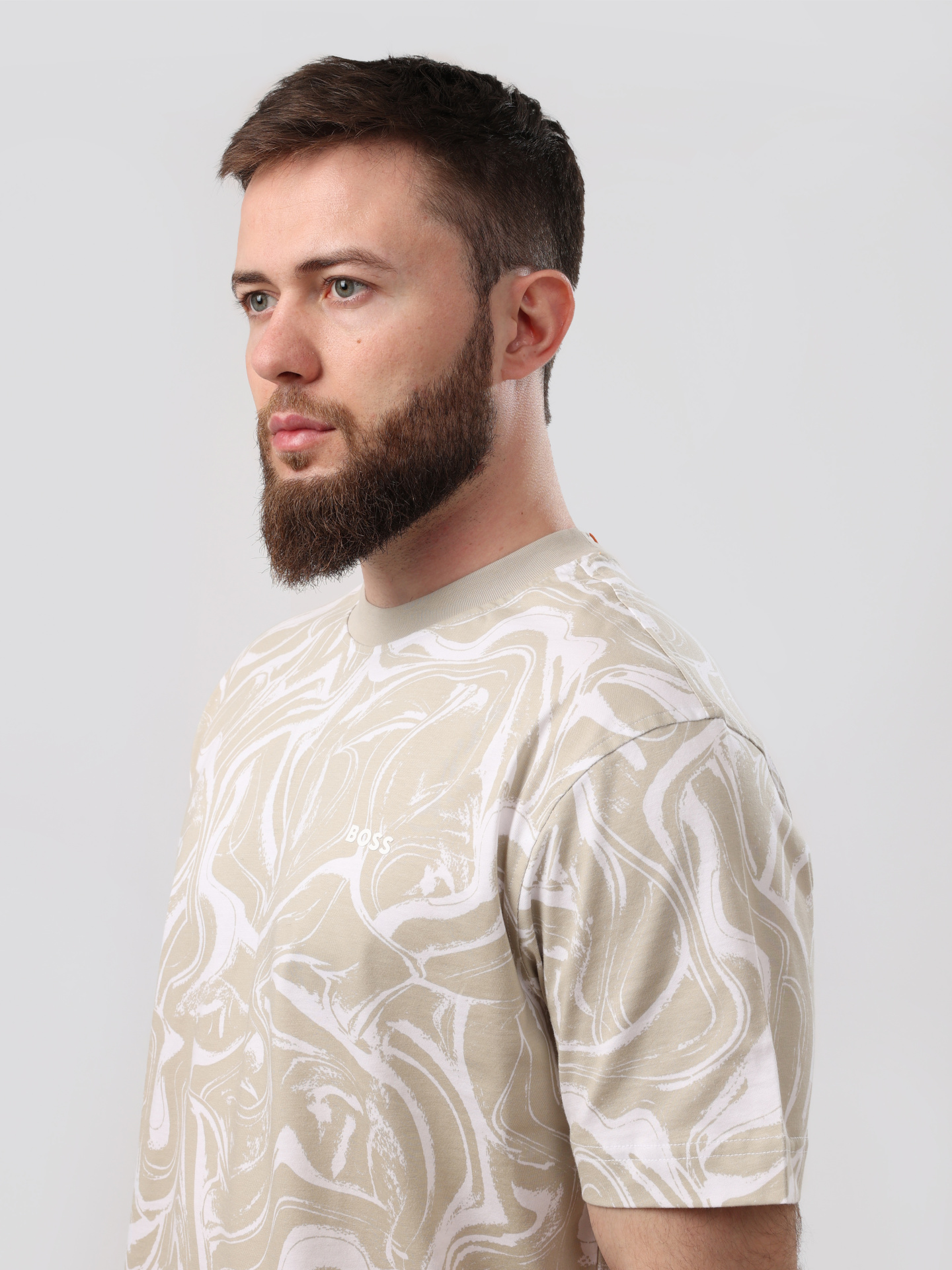 Футболка Boss 50511251 100 хлопковая мужская с принтом — купить в интернет-магазине Verdistore