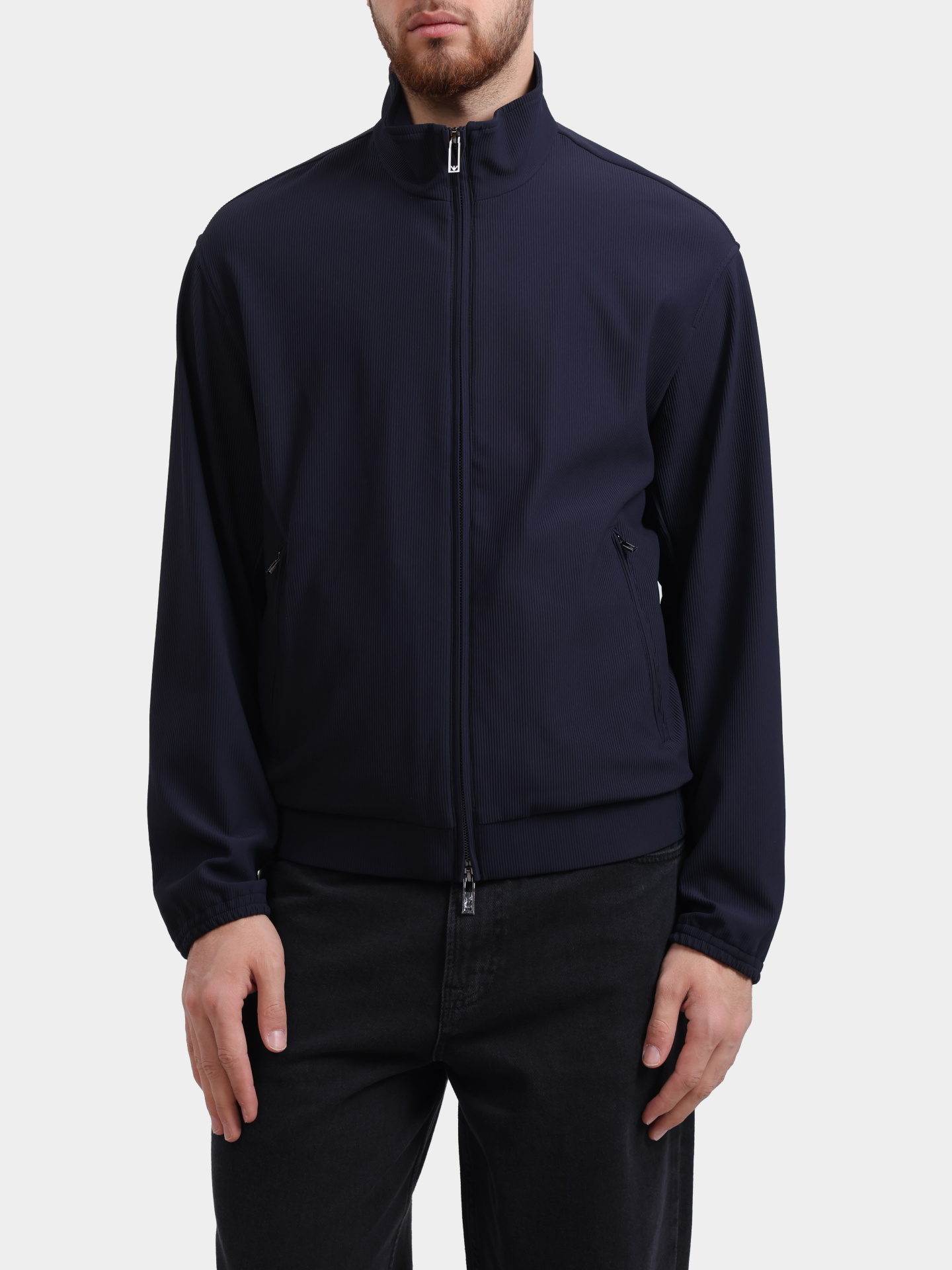 Мастерка Emporio Armani EM001364 AF14076 UB118 темно-синяя мужская — купить в интернет-магазине Verdistore