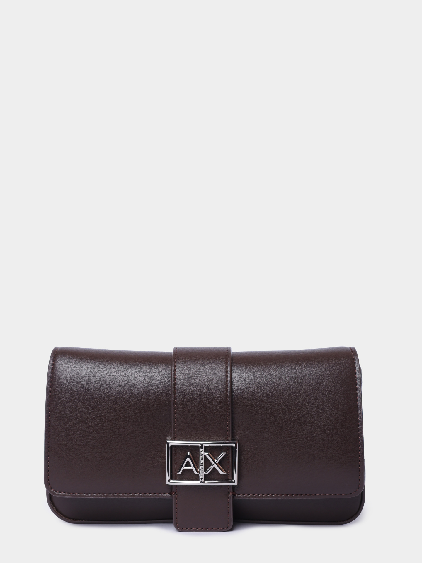 Сумка A|X XW002567 AF12039 U6018 коричневая женская с крупным металлическим логотипом  — купить в интернет-магазине Verdistore