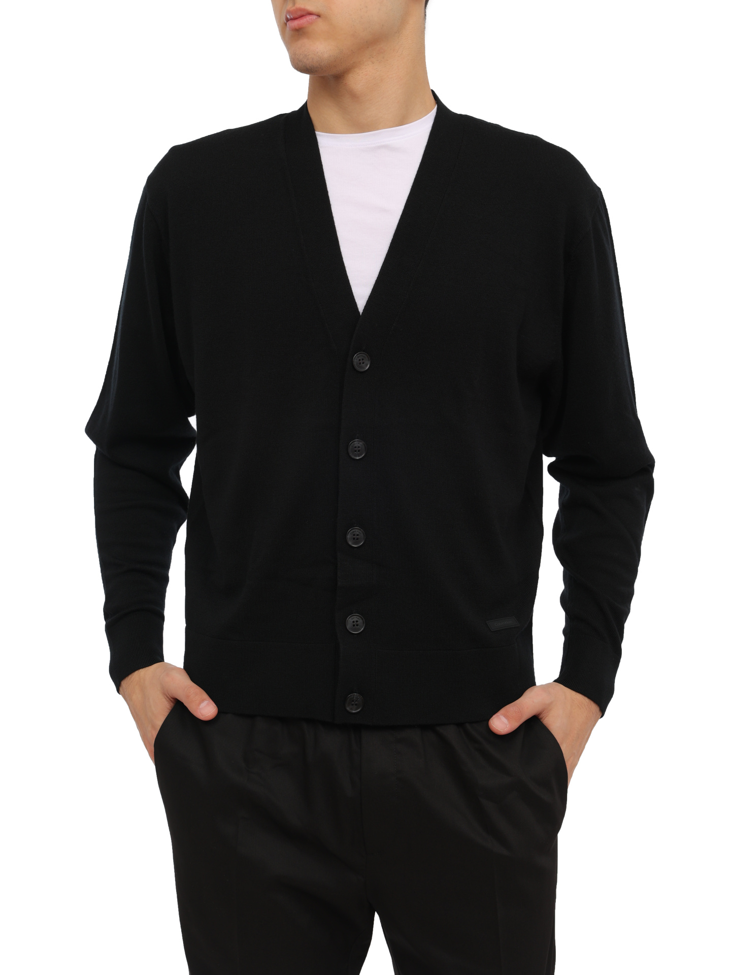 Кардиган Calvin Klein K10K112260 черный мужской — купить в интернет-магазине Verdistore