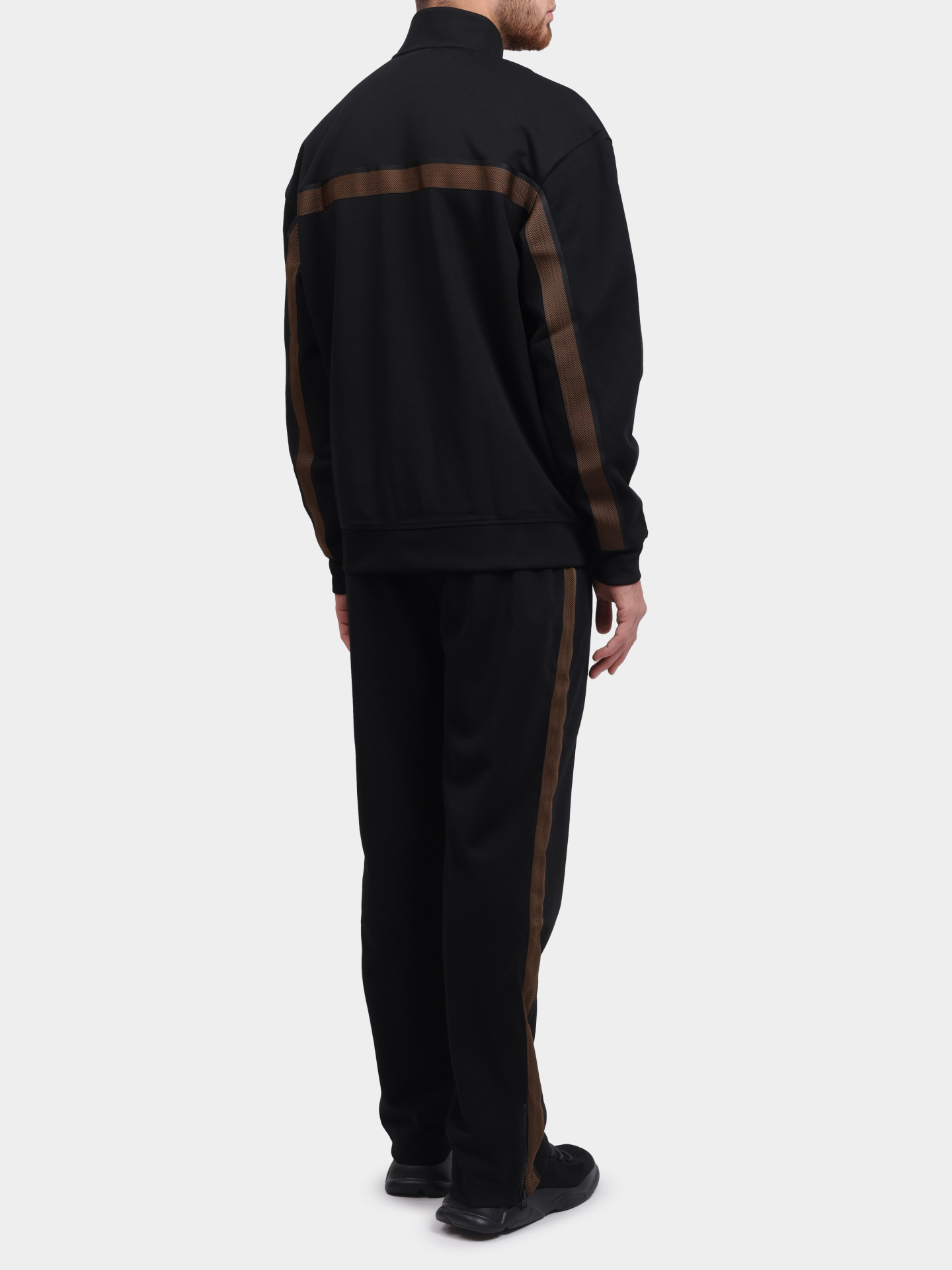 Брюки спортивные Hugo 50542819 001 черные мужские с лампасами — купить в интернет-магазине Verdistore