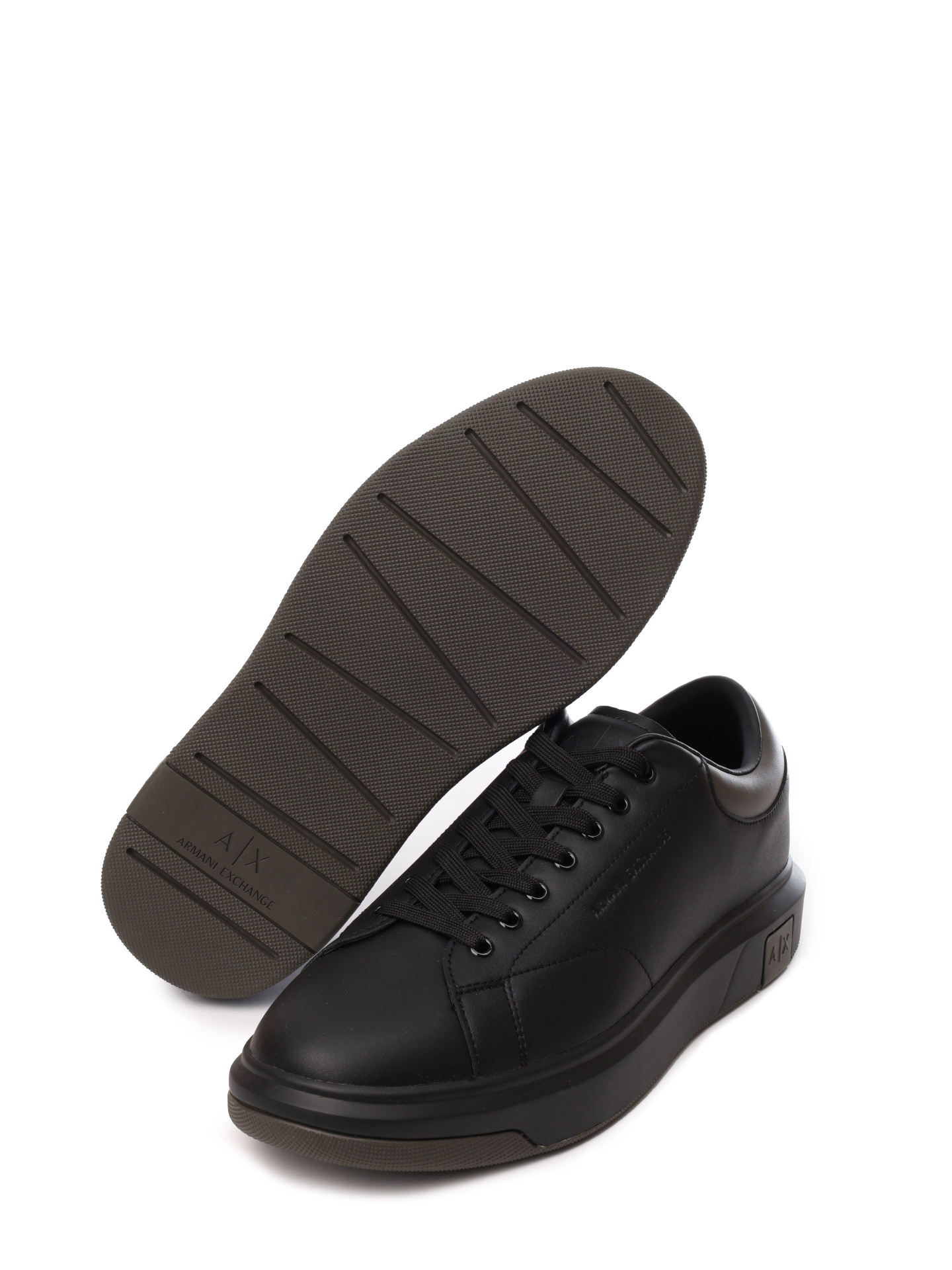 Кеды Armani Exchange XUX123 XV534 U181 черные мужские кожаные — купить в интернет-магазине Verdistore