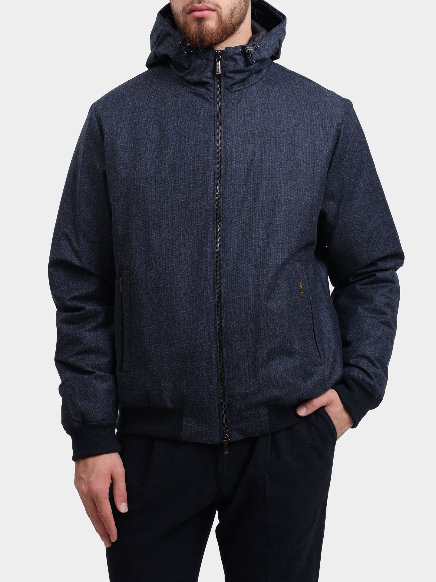 Бомбер MooRER ONIRO-FFL U0498 синий мужской — купить в интернет-магазине Verdistore