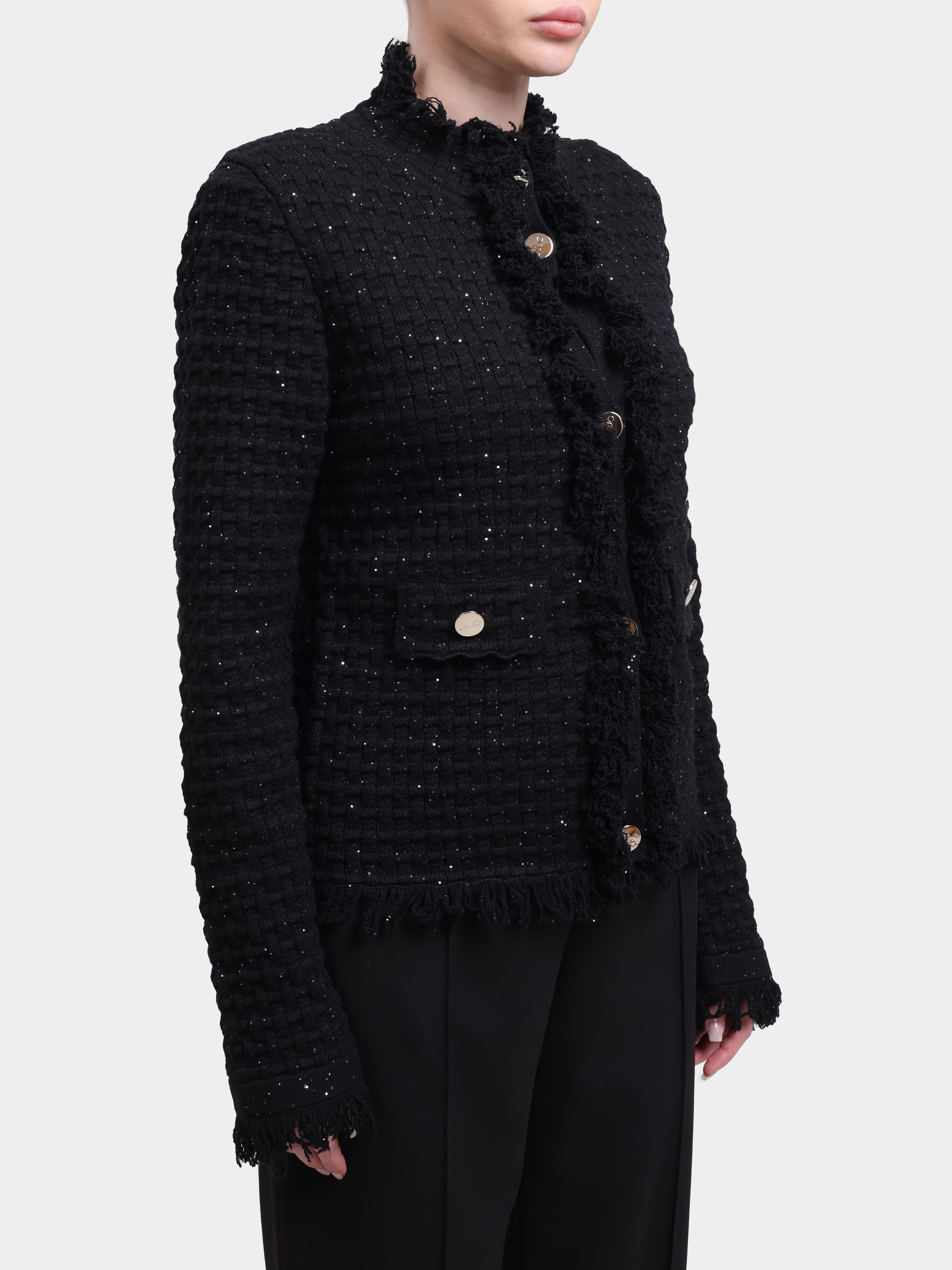 Жакет Liu-Jo BLACK LABEL CF6154 MS052 22222 черный женский укороченный  — купить в интернет-магазине Verdistore