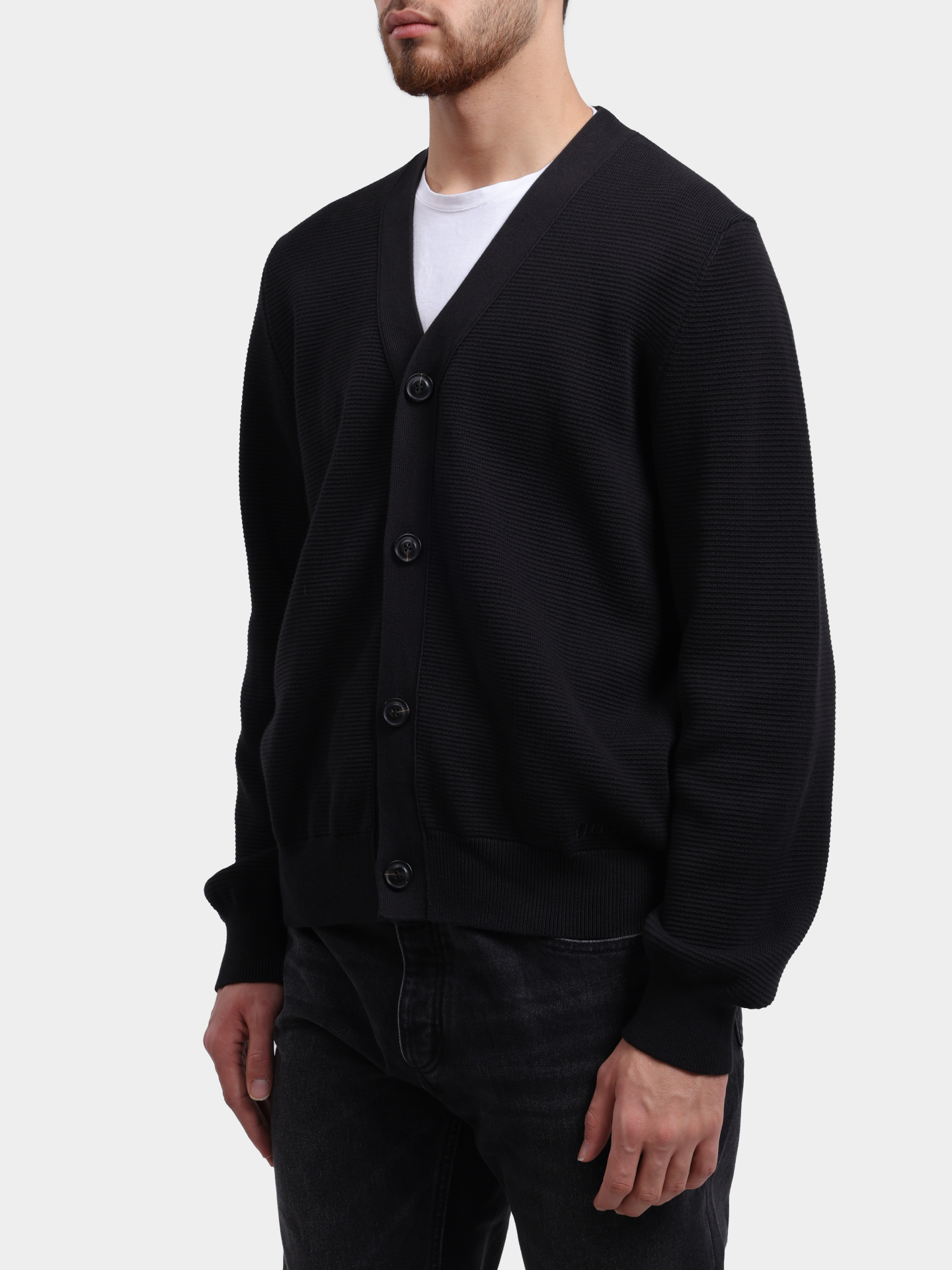 Кардиган San Jared-C 10275565 01 50551509 001 черный мужской — купить в интернет-магазине Verdistore