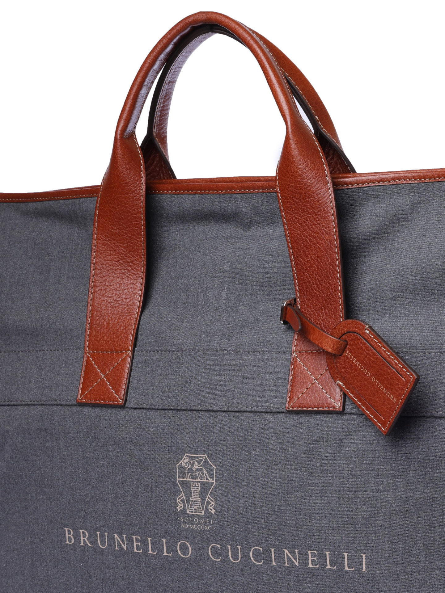 Чехол для костюма Brunello Cucinelli MWN4ZU390 CH531 темно-серый с логотипом — купить в интернет-магазине Verdistore