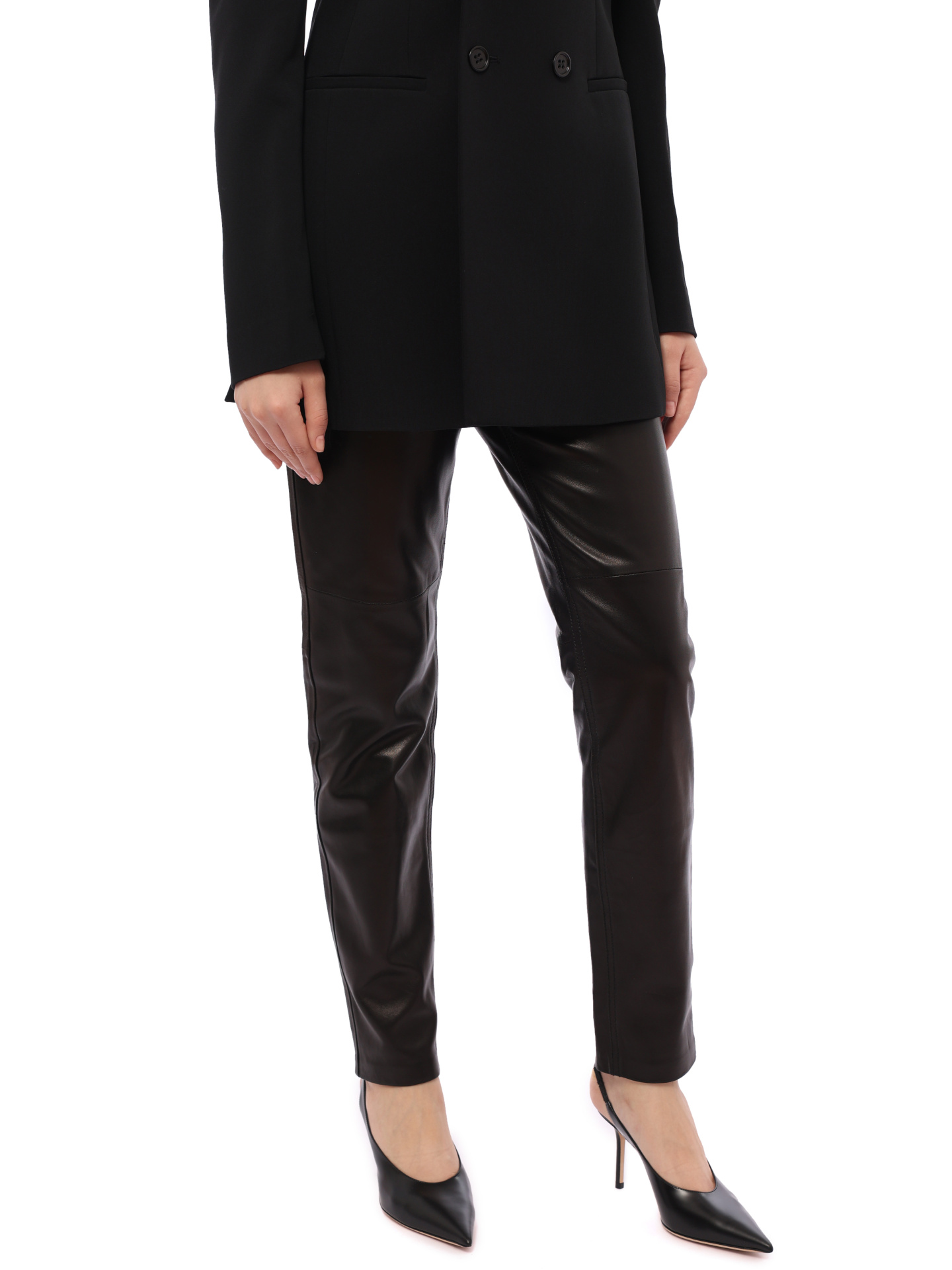 Брюки Barbara Bui S8605 черные женские из кожи — купить в интернет-магазине Verdistore