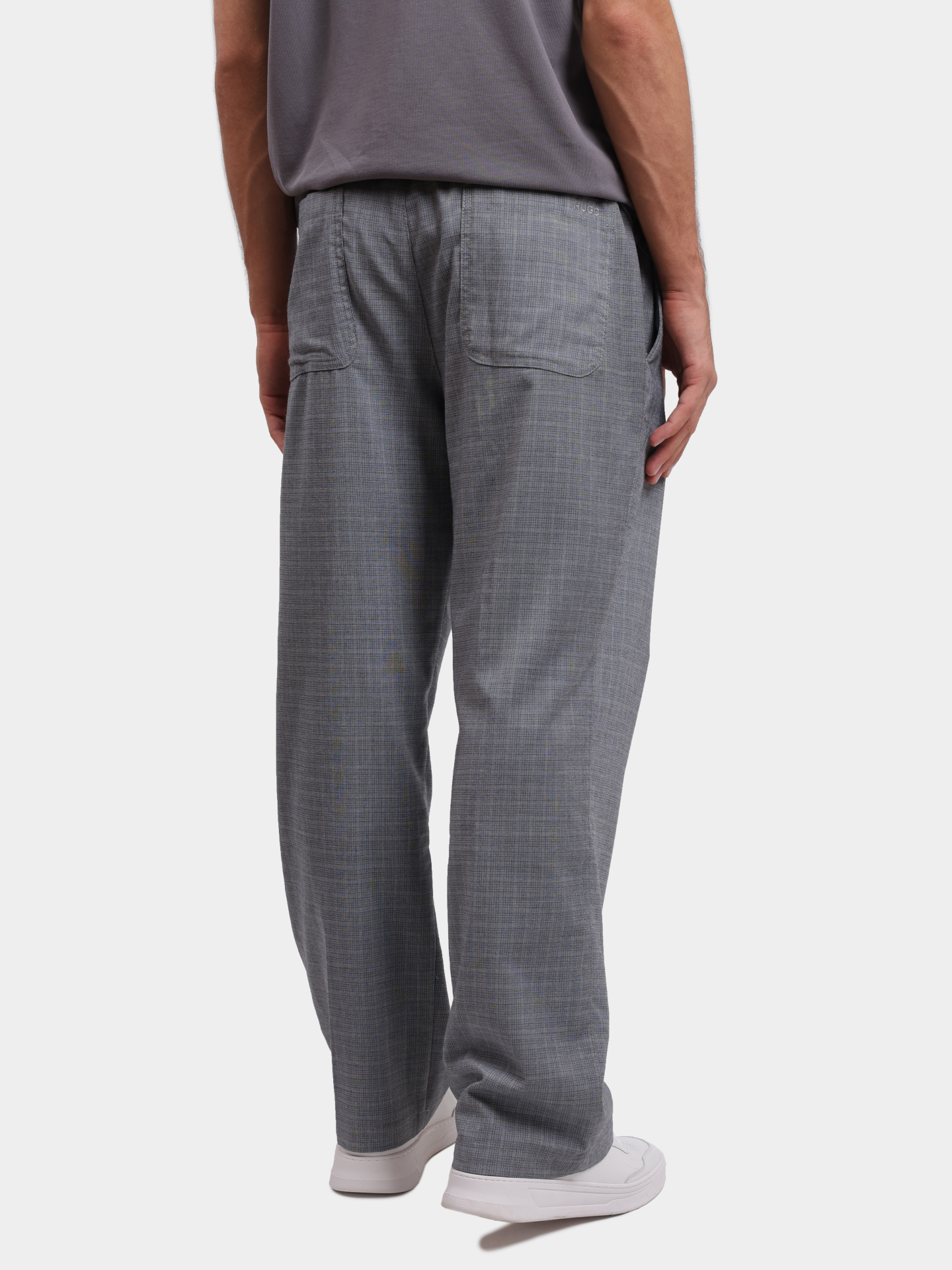 Брюки Hugo 50530914 050 серые мужские в клетку — купить в интернет-магазине Verdistore