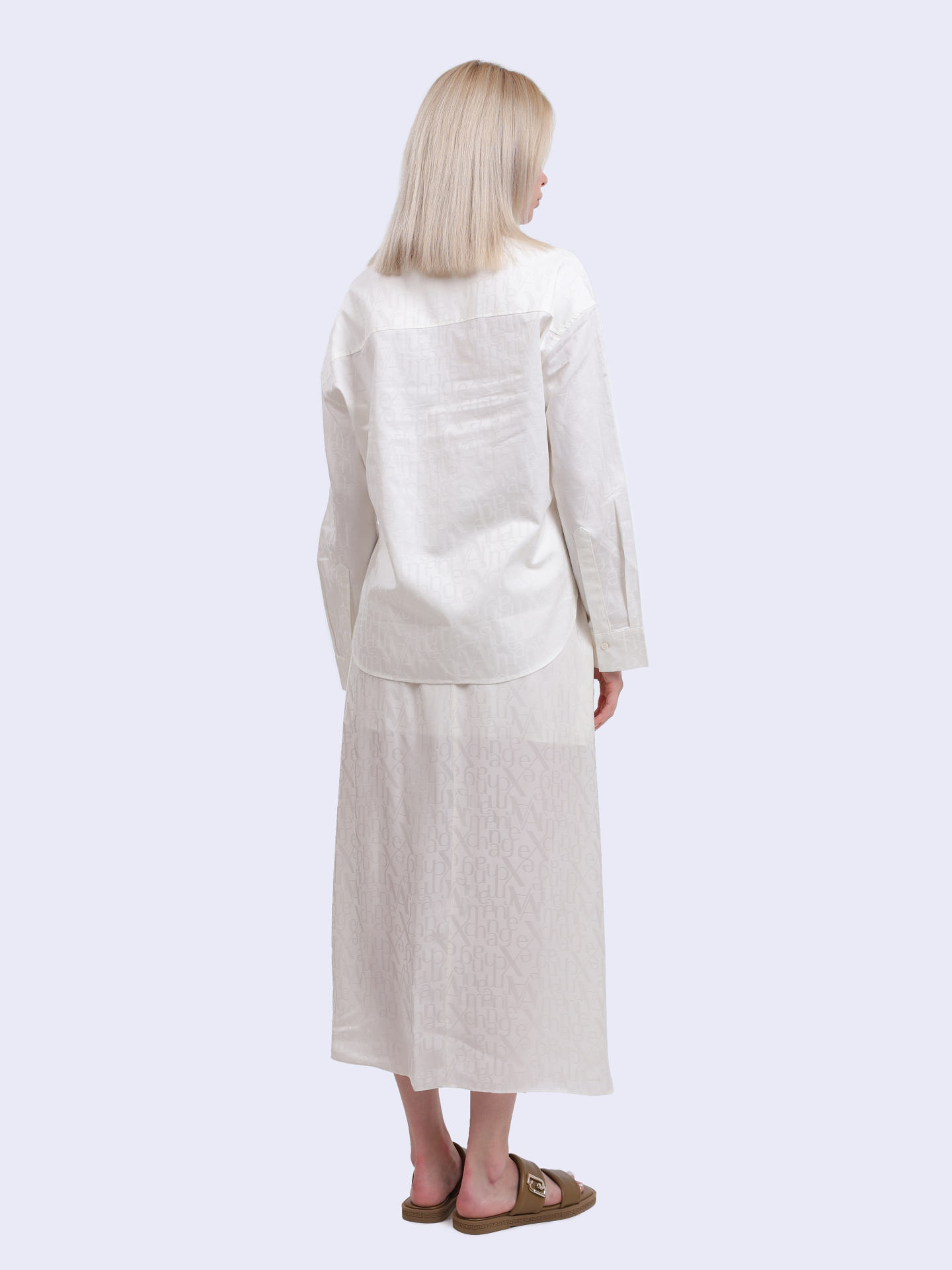 Юбка Armani Exchange XW000348 AF10842 F0015 белая женская с разрезом — купить в интернет-магазине Verdistore