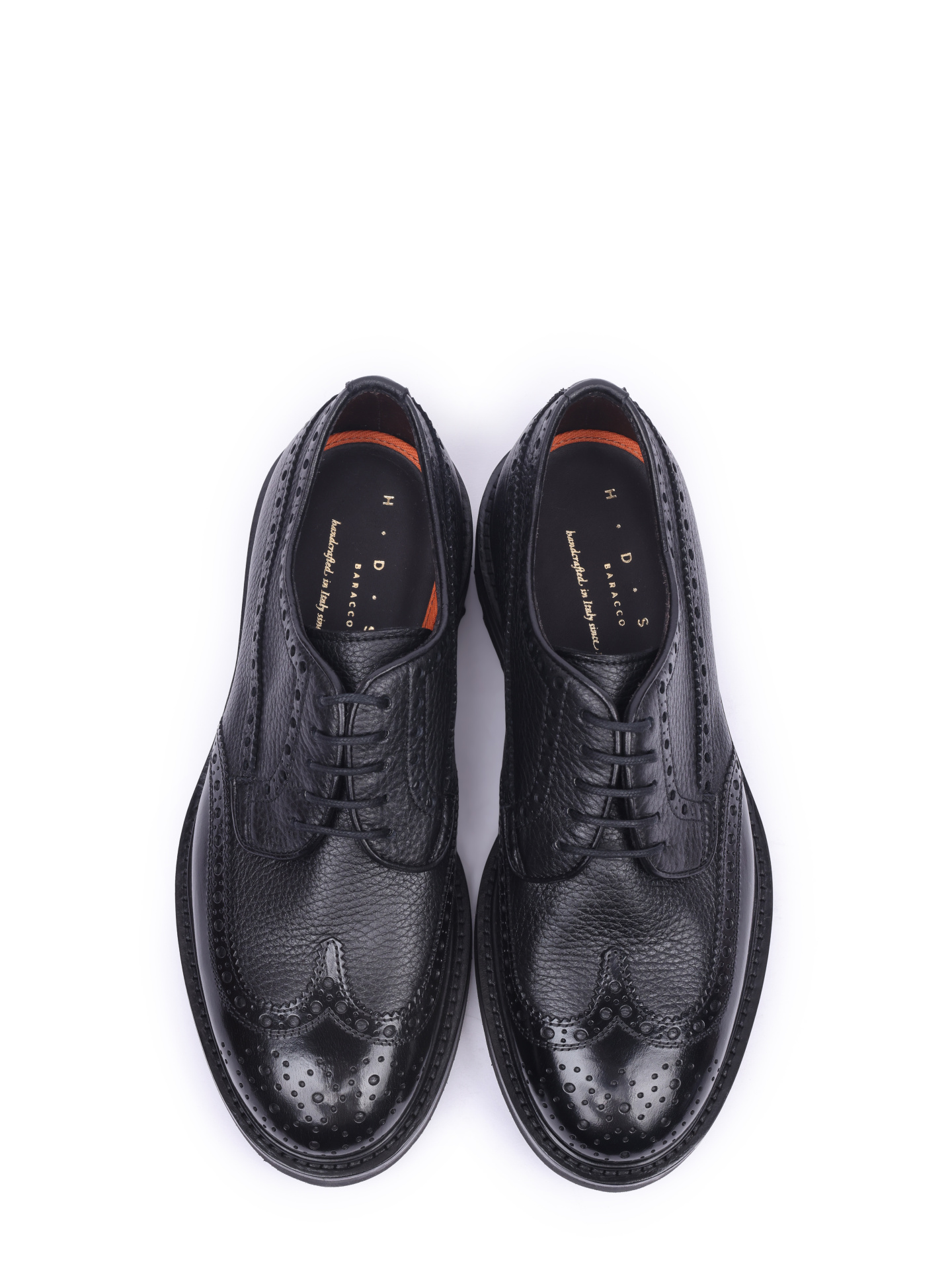 Туфли на каблуке из крупнозернистой черной кожи  — купить в интернет-магазине Verdistore