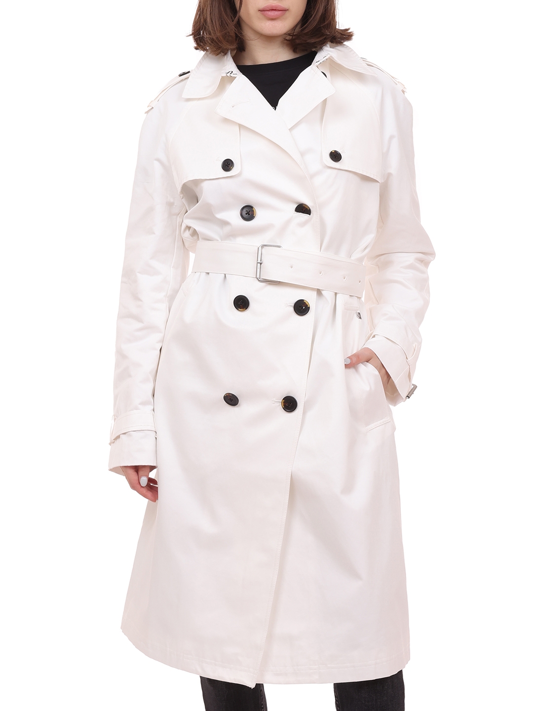 Тренч Calvin Klein K20K202895YBL белый женский — купить в интернет-магазине Verdistore
