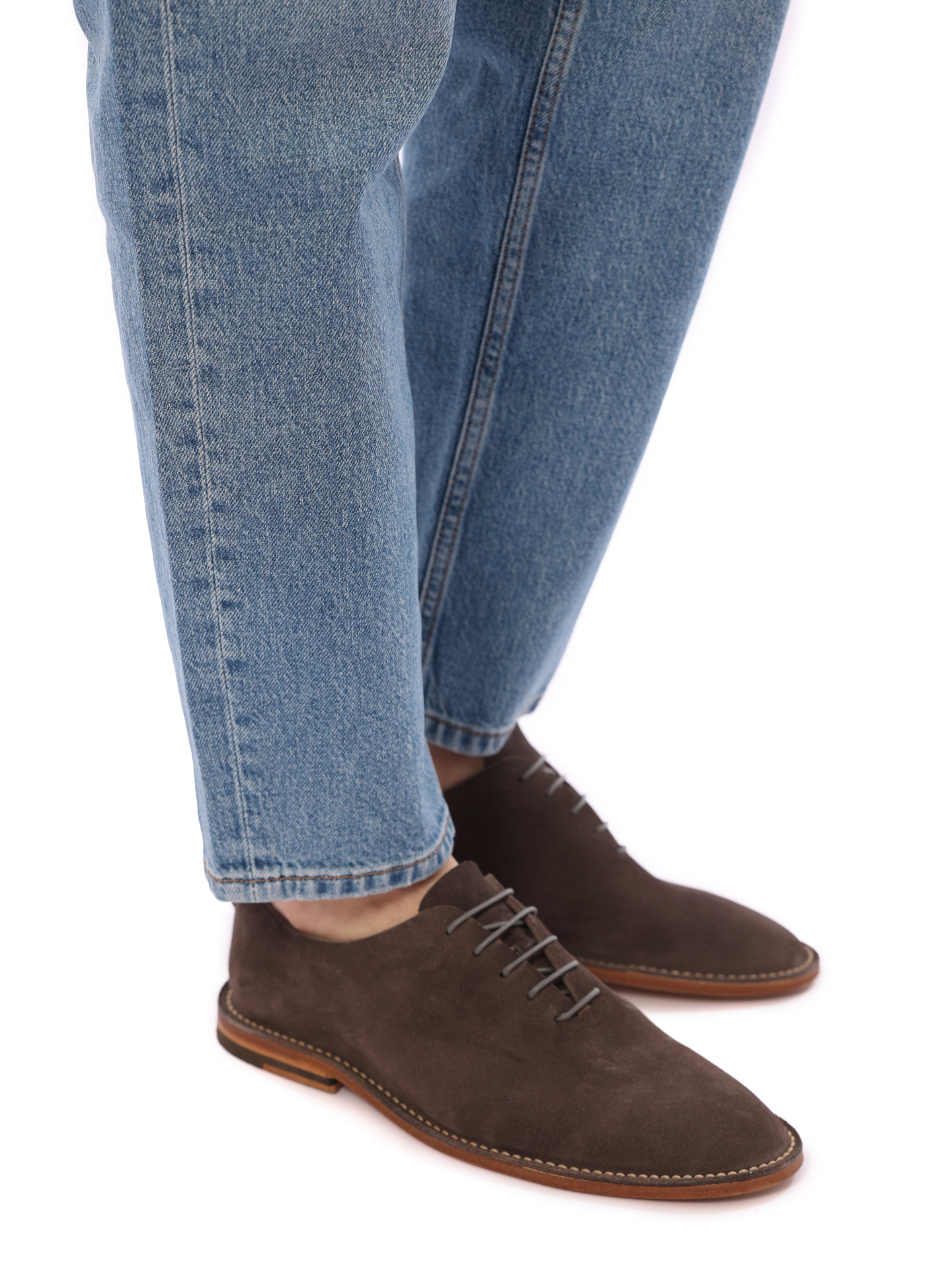 Туфли коричневые замшевые невысокие  — купить в интернет-магазине Verdistore