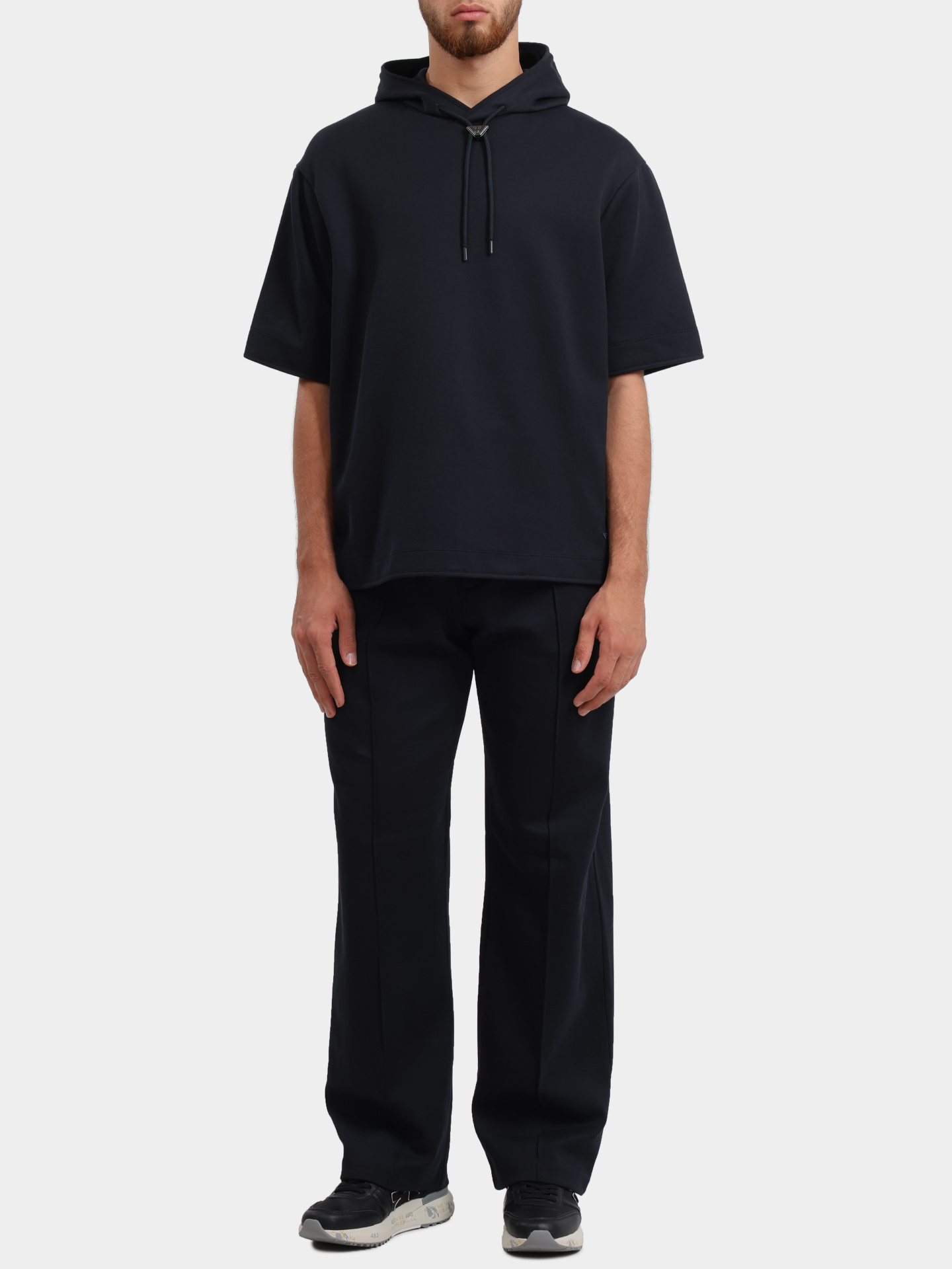 Худи Emporio Armani EM001132 AF13488 UB118 темное-синее мужское — купить в интернет-магазине Verdistore