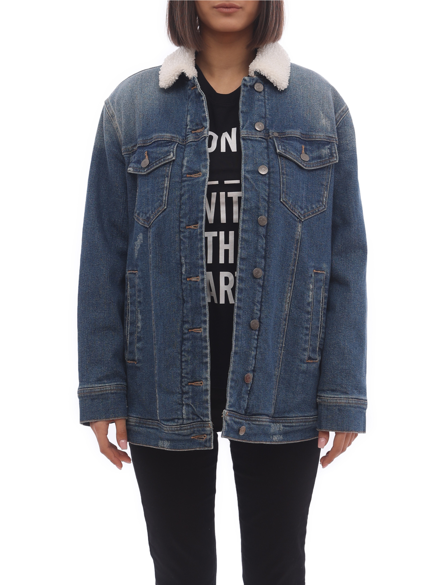 Куртка Armani Exchange 6ZYB02 утепленная женская из денима — купить в интернет-магазине Verdistore