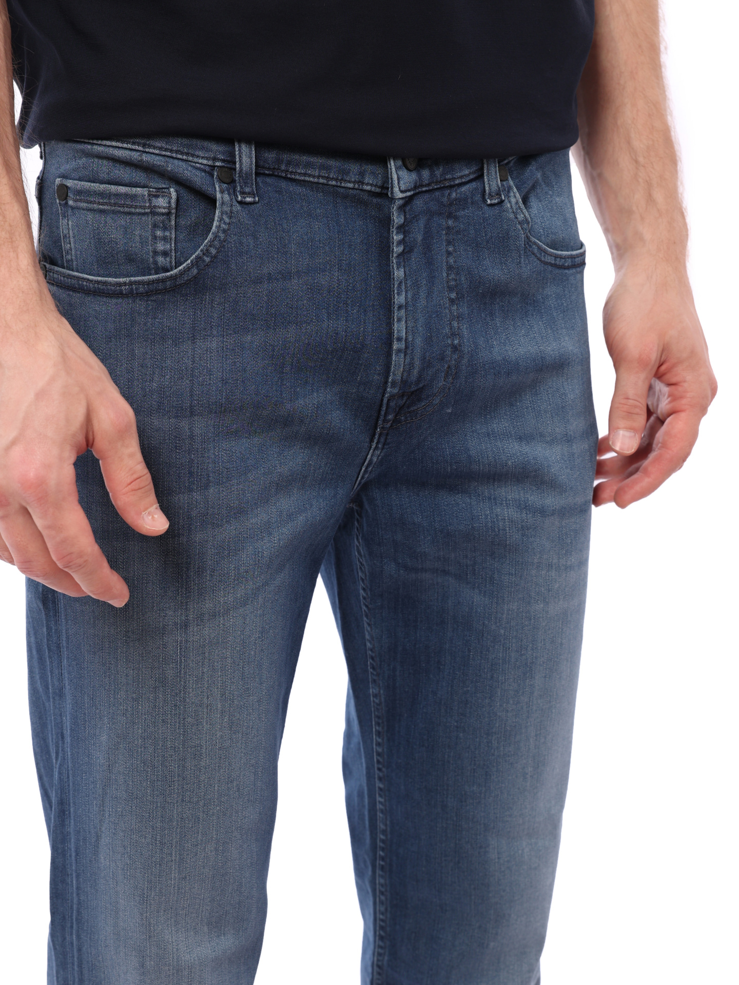 Джинсы 7 For All Mankind JSMNA230BD синие мужские свободного кроя — купить в интернет-магазине Verdistore