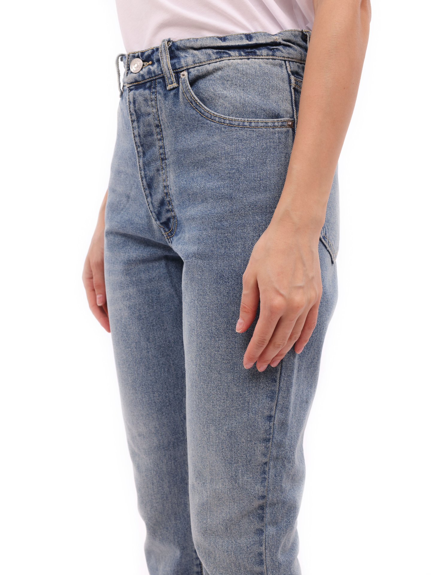 Джинсы Armani Exchange 8NYJ51 Y2AAZ 150А голубые женские на завышенной талии — купить в интернет-магазине Verdistore