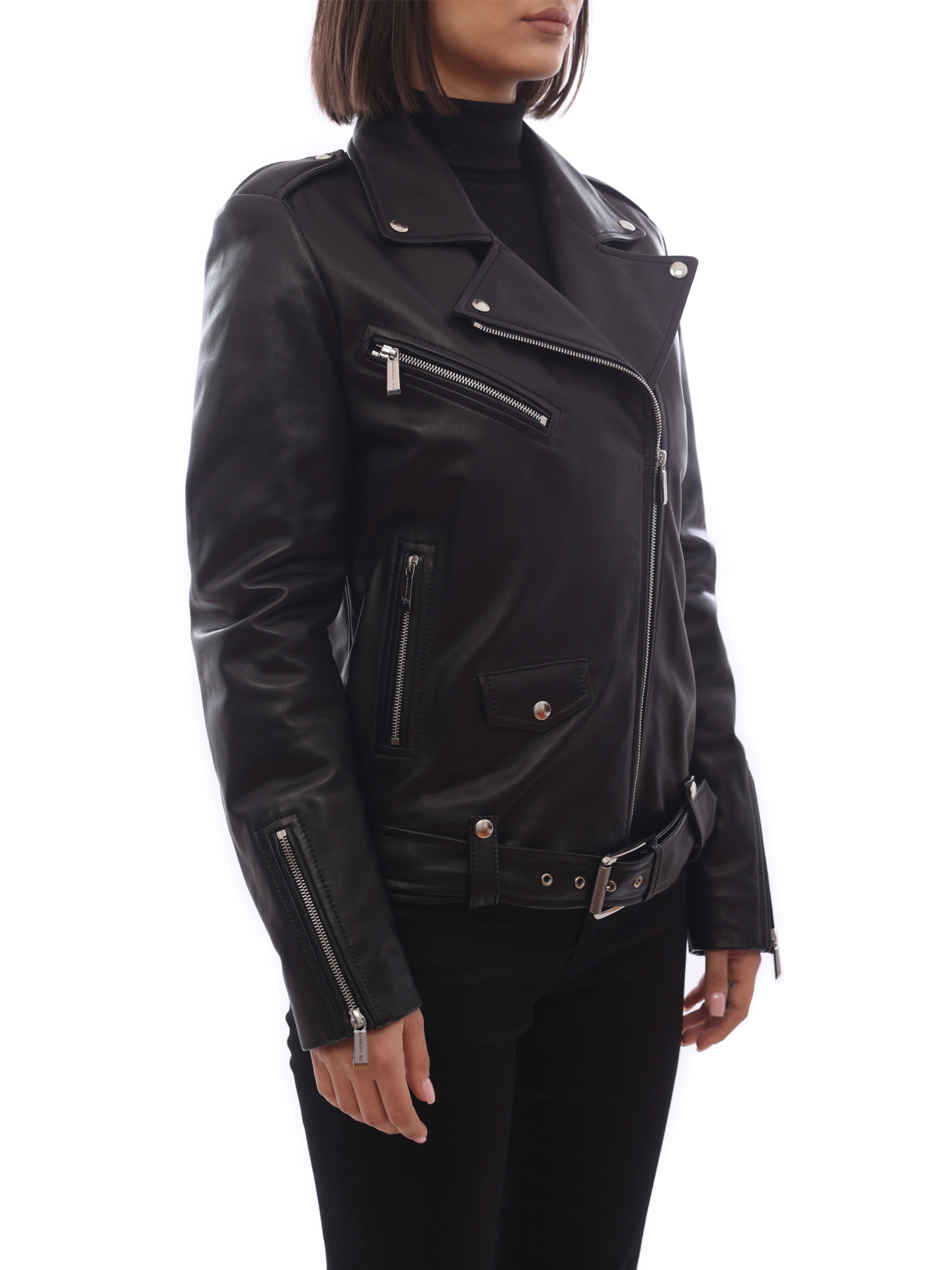 Куртка Barbara Bui S8226 черная женская из кожи — купить в интернет-магазине Verdistore