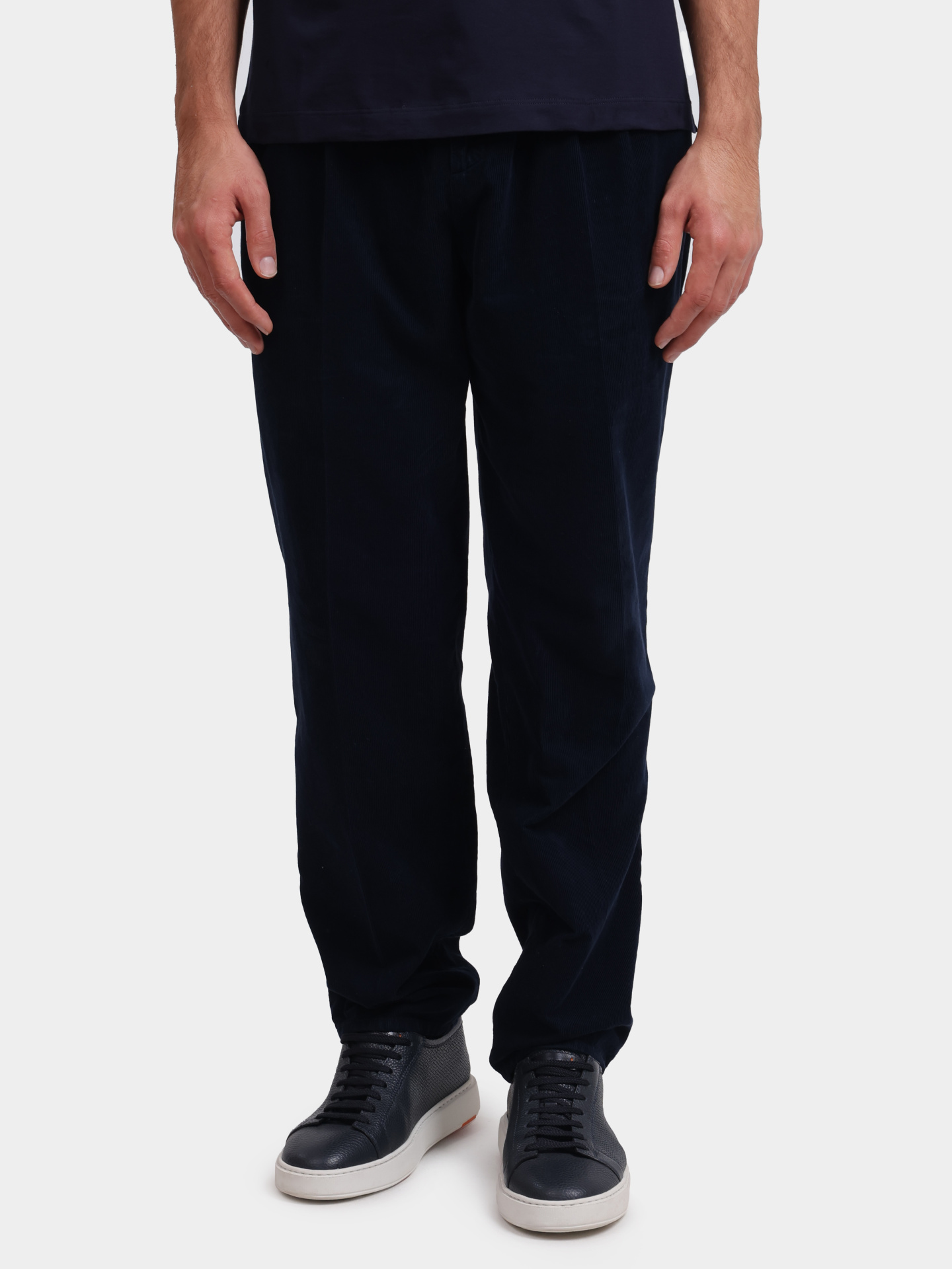 Брюки Brunello Cucinelli M279DB2350 C2517 темно-синие мужские из вельвета — купить в интернет-магазине Verdistore