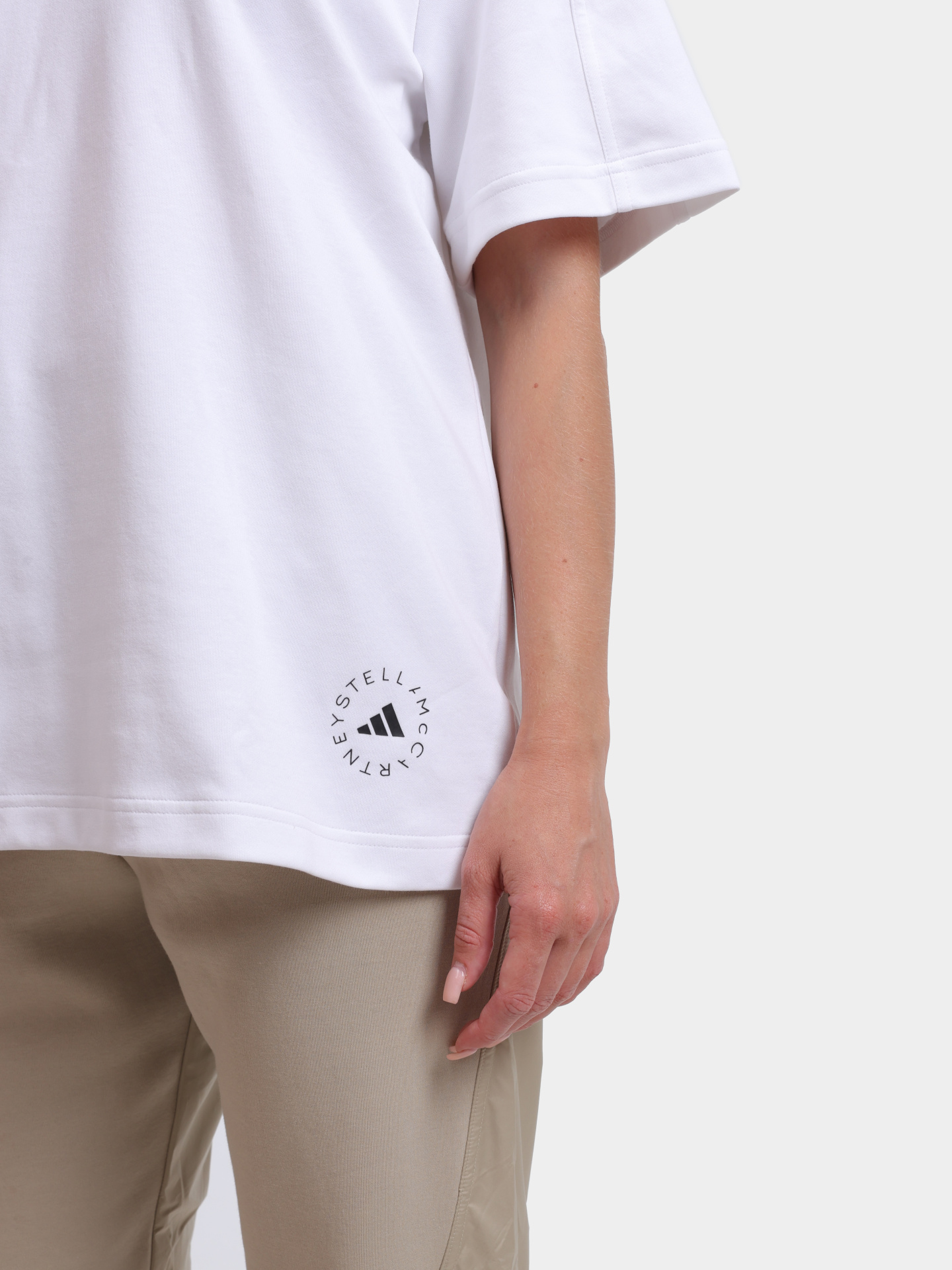 Футболка Adidas by Stella McCartney IB6855 WHITE хлопковая женская — купить в интернет-магазине Verdistore