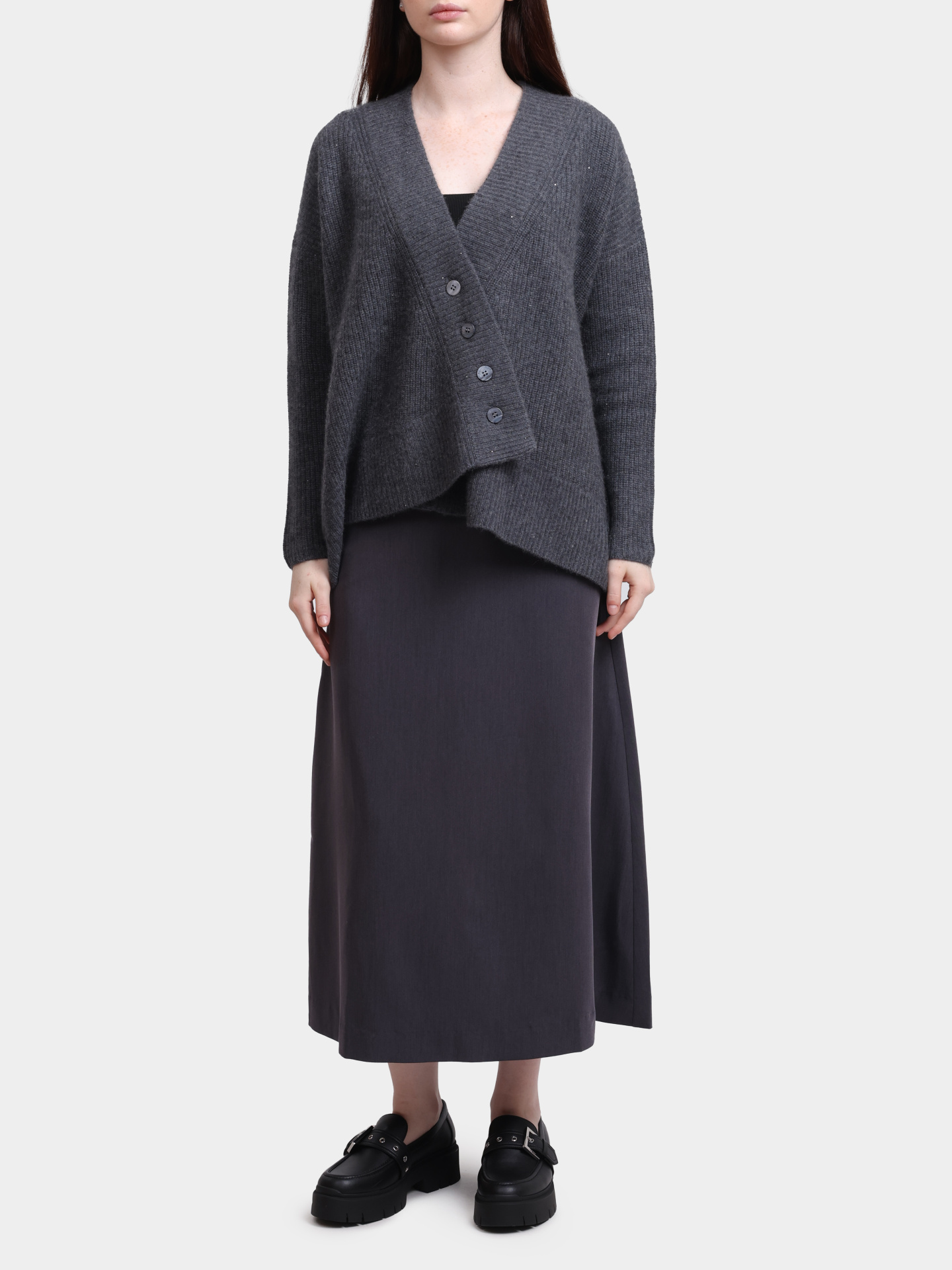 Юбка Re Vera 56W-23-2121 темно-серая женская — купить в интернет-магазине Verdistore