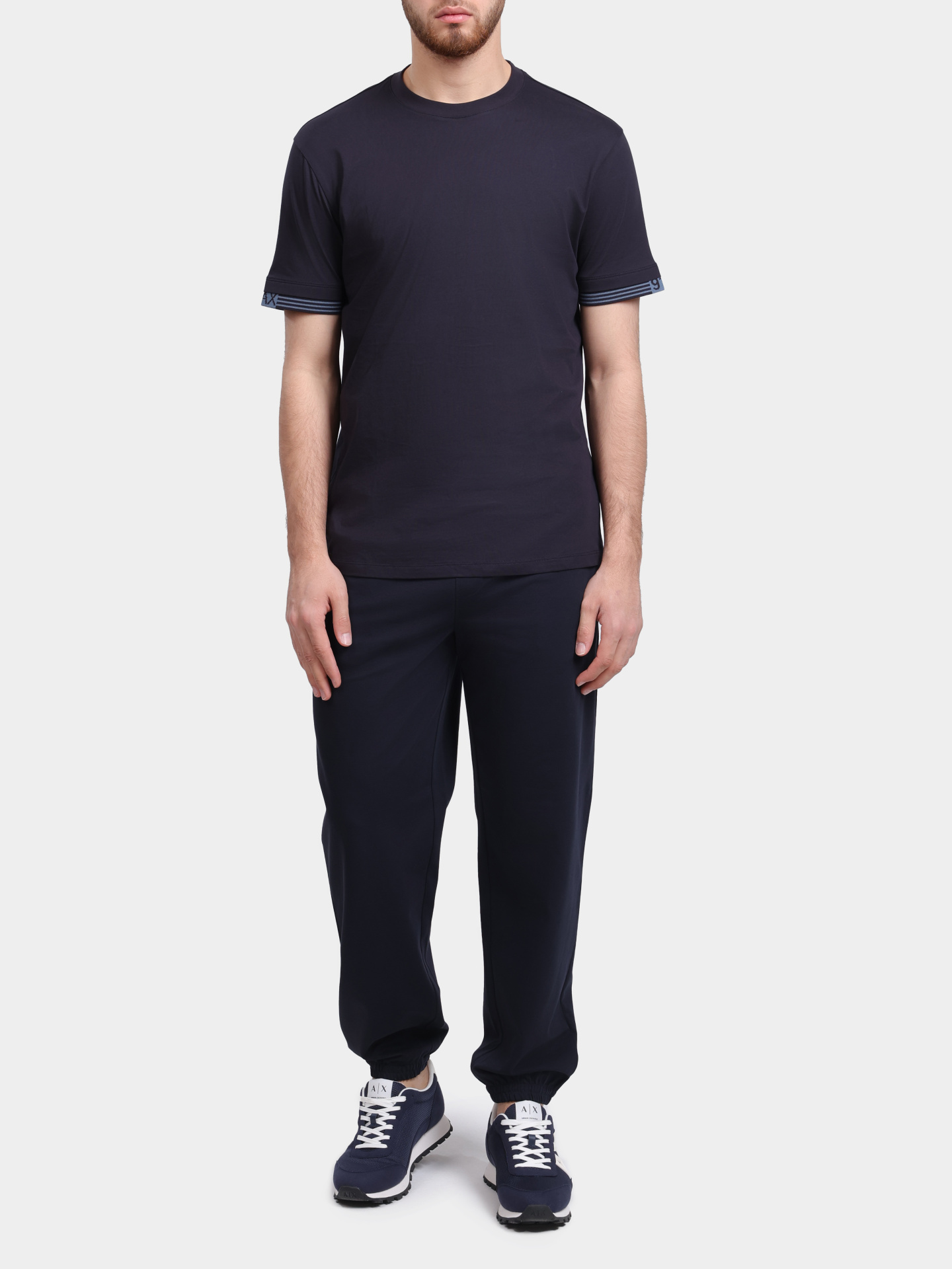 Футболка Armani Exchange XM002493 AF10356 MB576 темно-синяя мужская — купить в интернет-магазине Verdistore