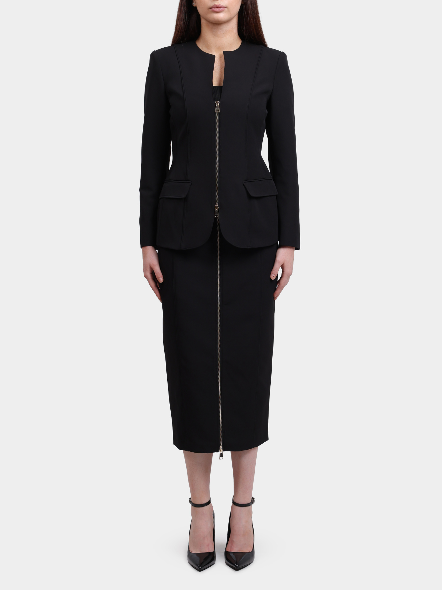 Юбка Liu-Jo CF5025 T2200 22222 черная женская на молнии — купить в интернет-магазине Verdistore