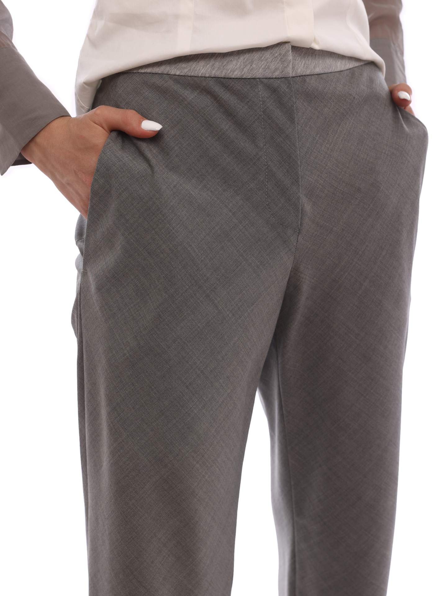 Брюки Brunello Cucinelli M0P013311 серые женские — купить в интернет-магазине Verdistore