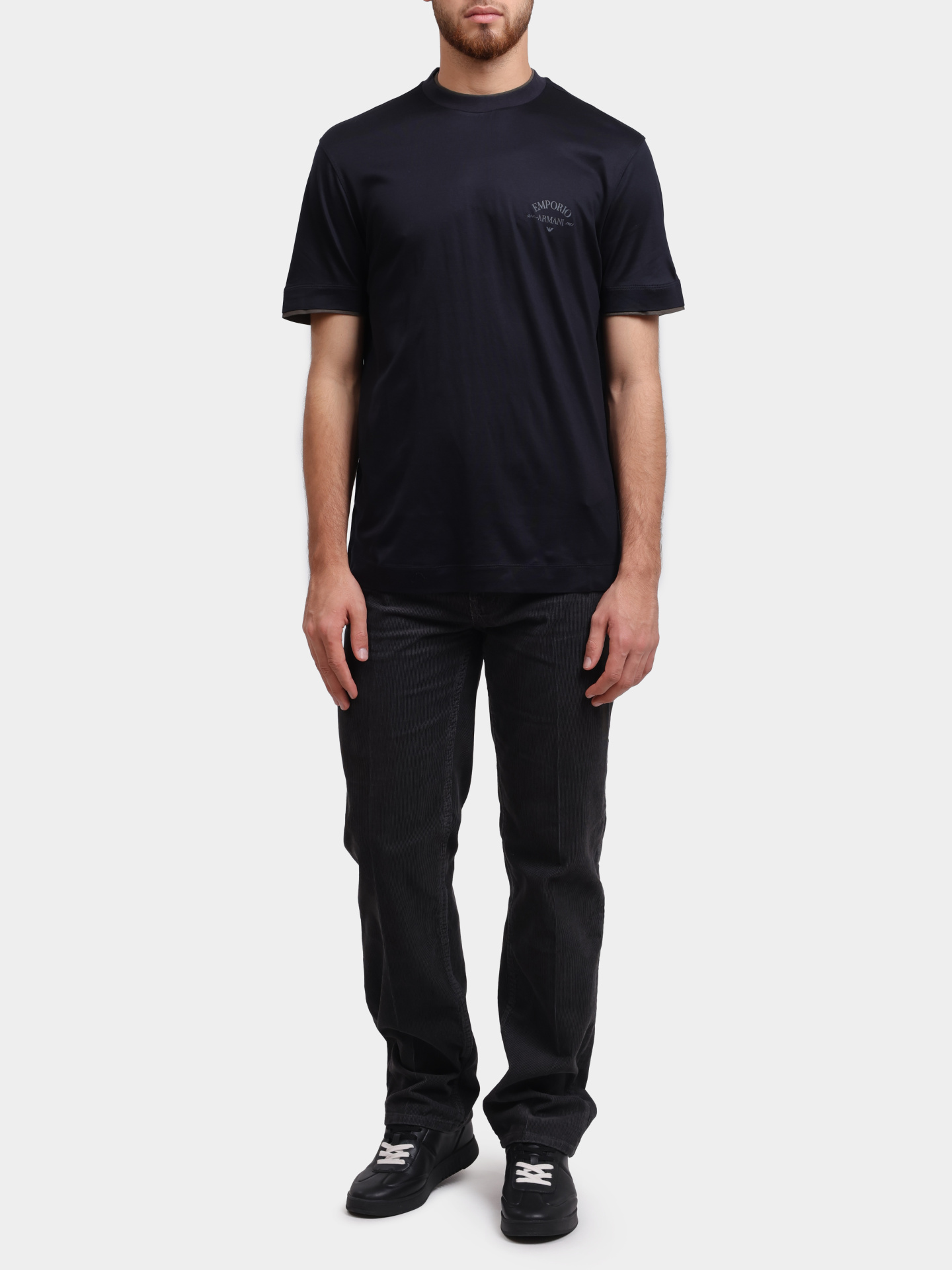 Футболка Emporio Armani EM002939 AF18312 UB118 темно-синяя мужская — купить в интернет-магазине Verdistore