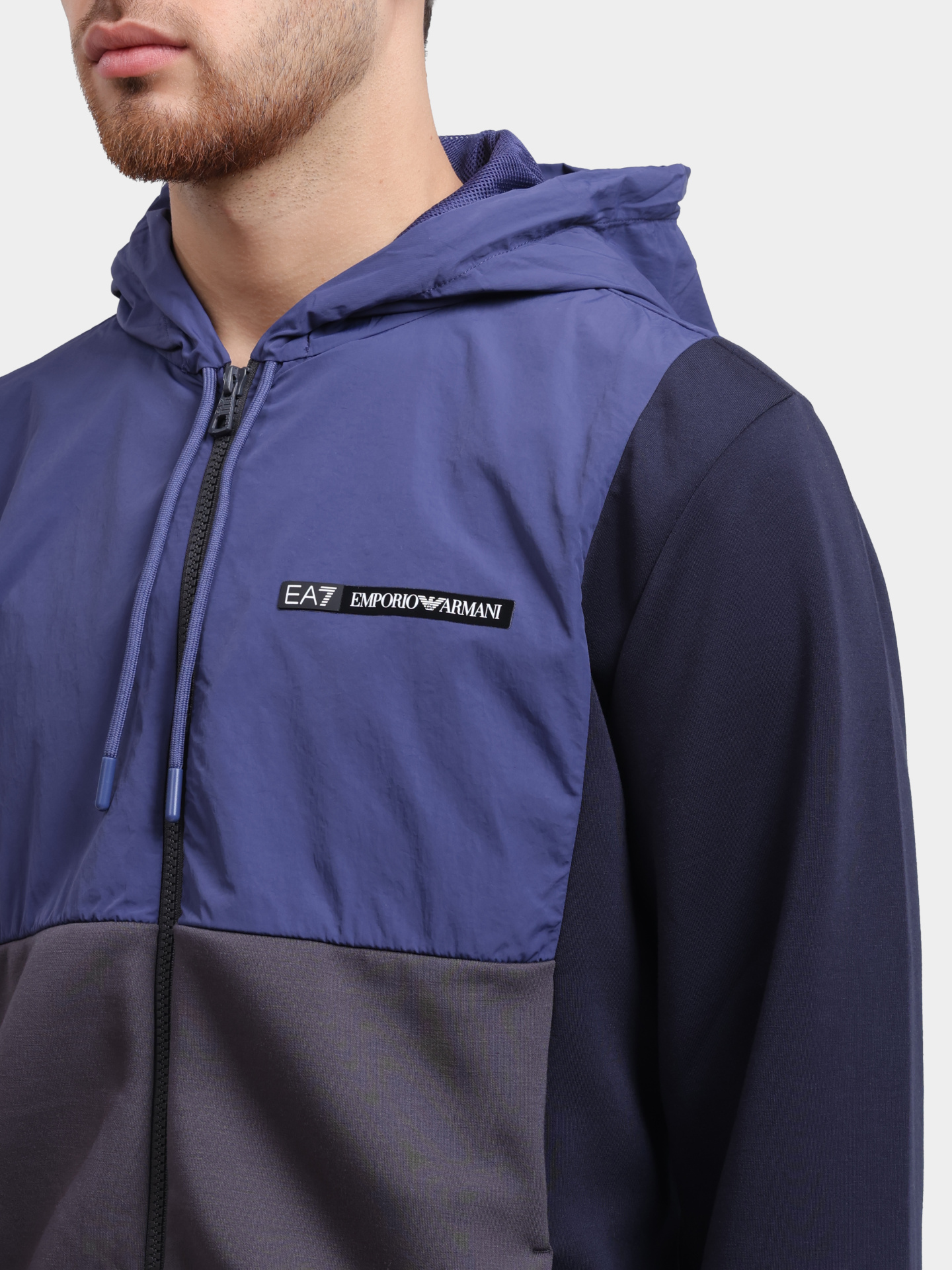 Мастерка EA7 7M000938 AF17003 UB102 синяя мужская — купить в интернет-магазине Verdistore