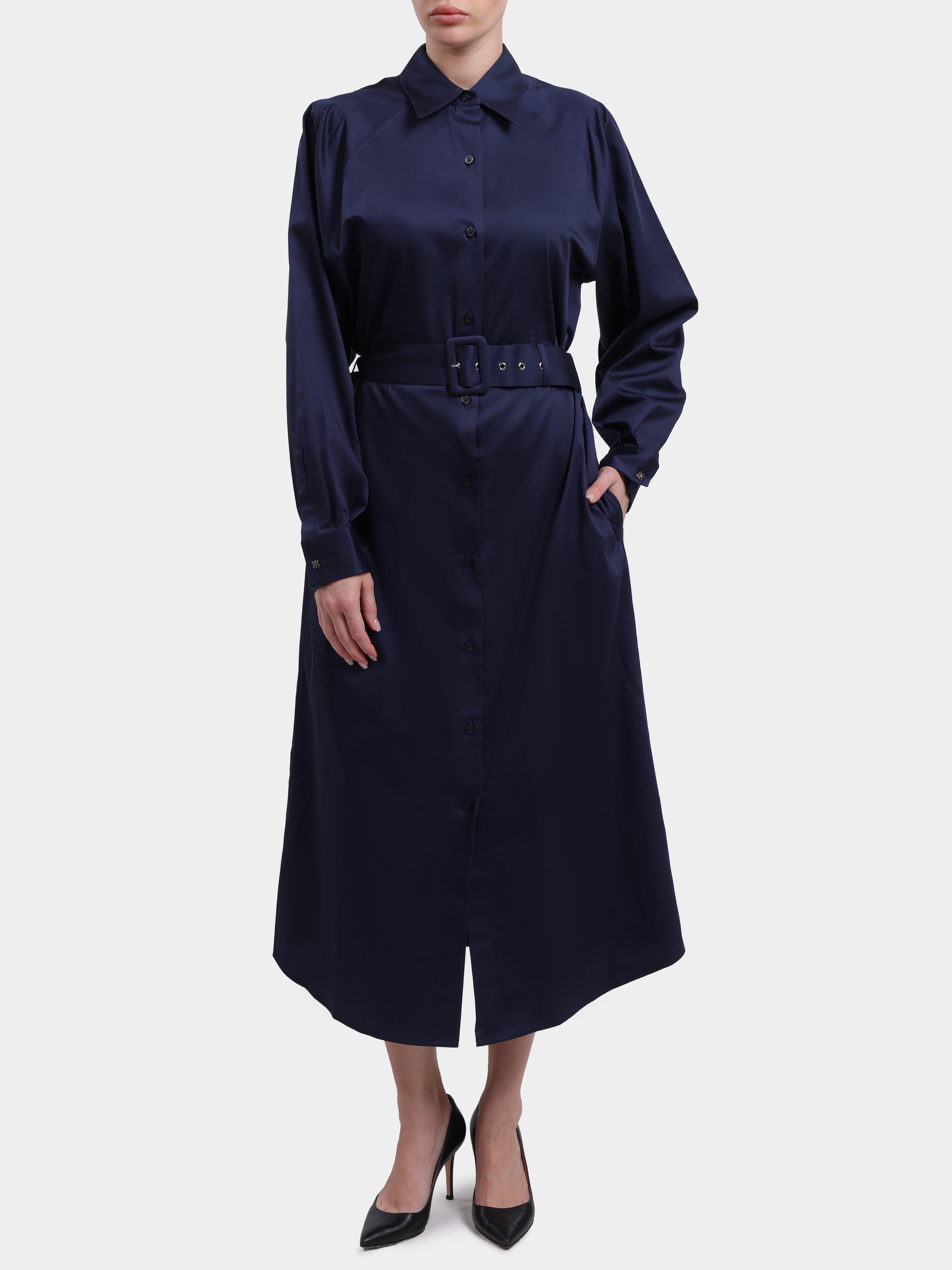 Платье HUGO RED Kilini 10280133 01 50563912 420 женское с широким поясом — купить в интернет-магазине Verdistore