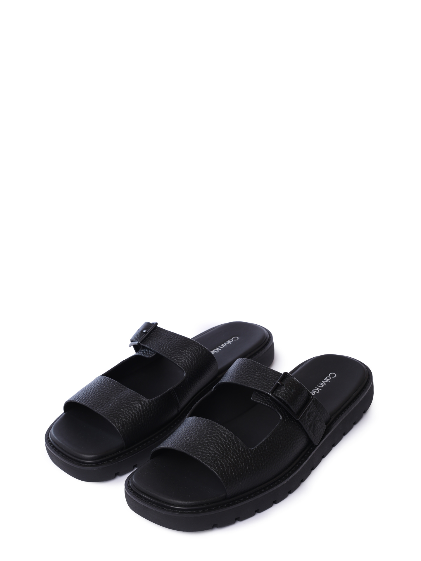 Шлепанцы Calvin Klein YM0YM01228 0GJ черные мужские из кожи — купить в интернет-магазине Verdistore